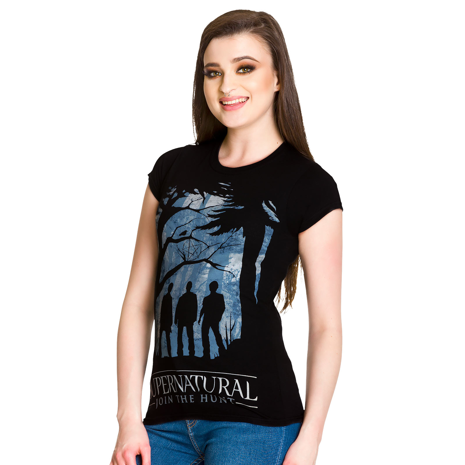 Supernatural - T-shirt pour filles Demon Hunters noir