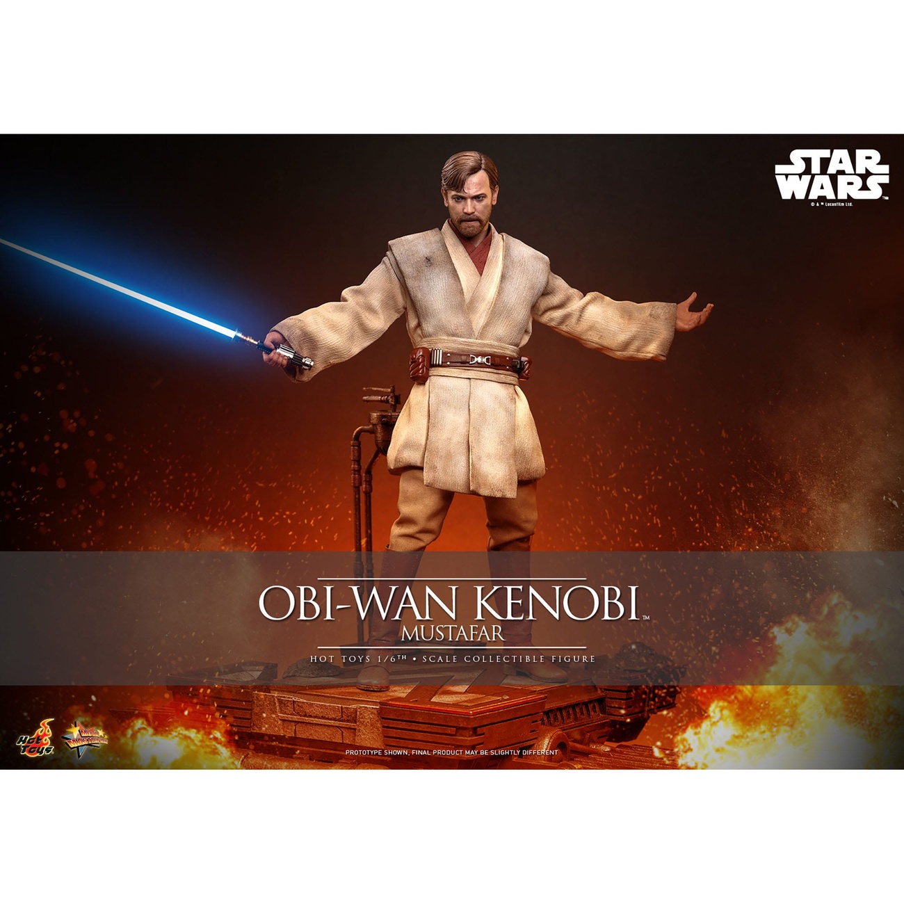 Star Wars Episodio III: La venganza de los Sith – Obi-Wan Kenobi (Mustafar) figura de acción Masterpiece 1:6