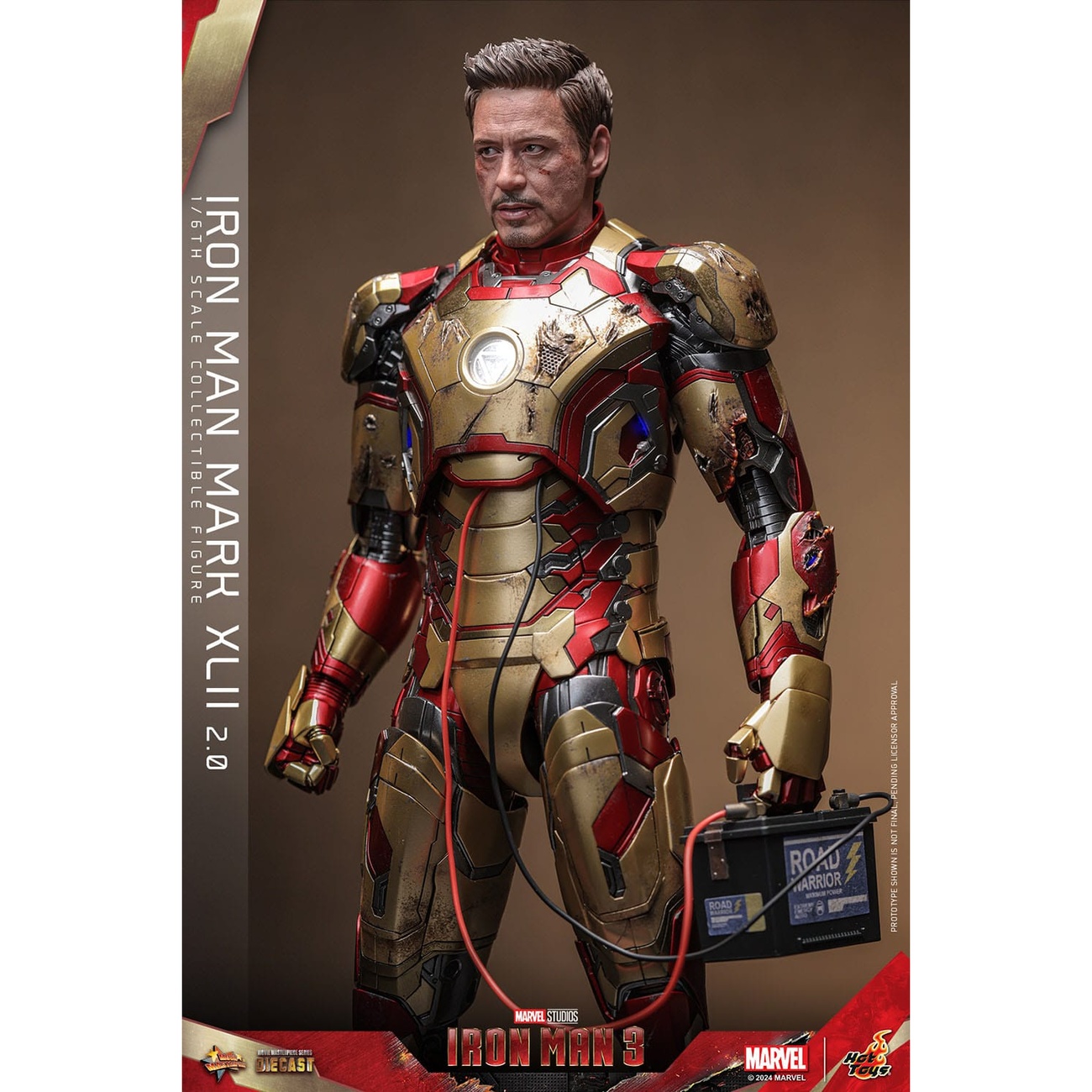 Iron Man 3 - Figura de acción Diecast Masterpiece Iron Man Mark XLII 1:6 Deluxe