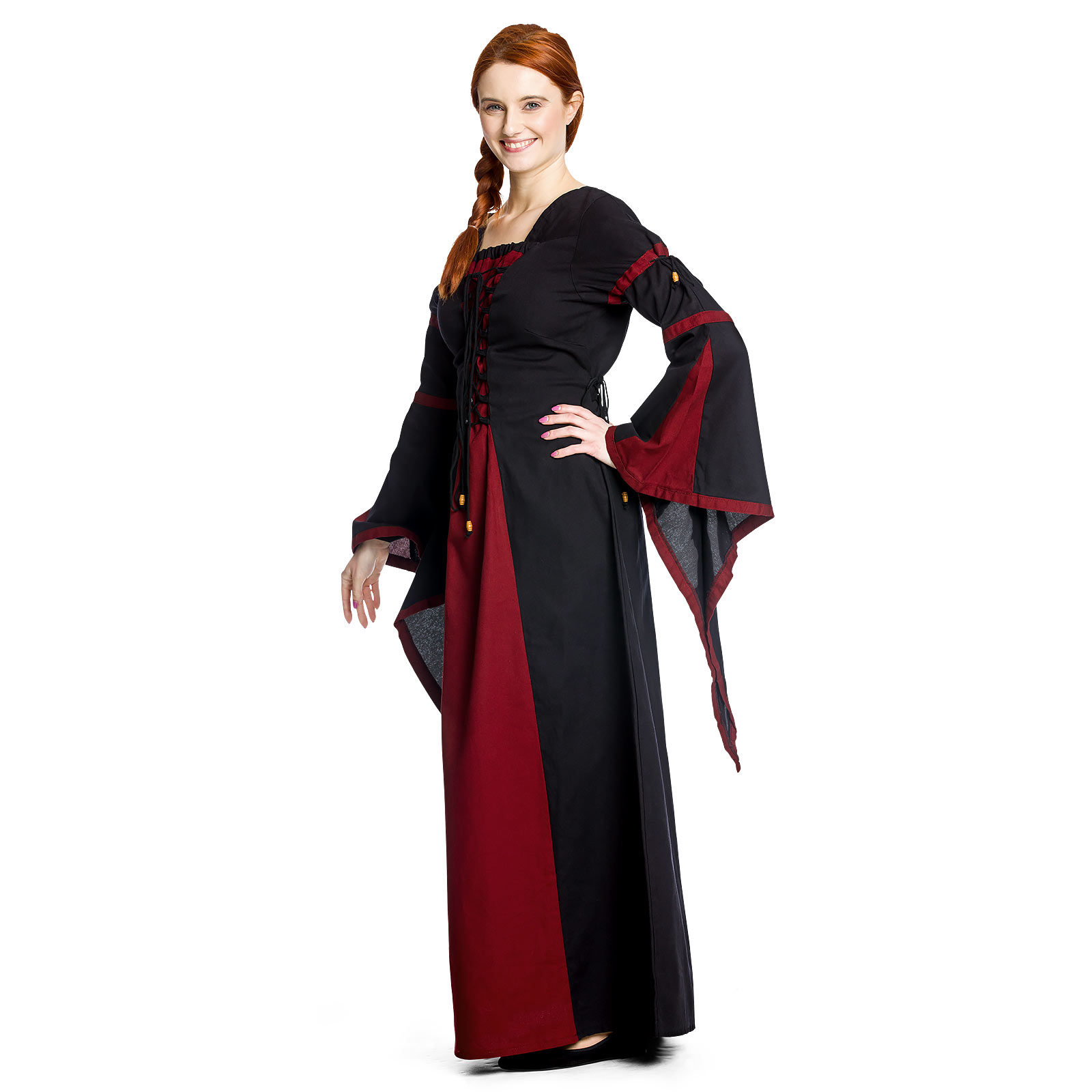 Elisa - Mittelalterkleid rot-schwarz