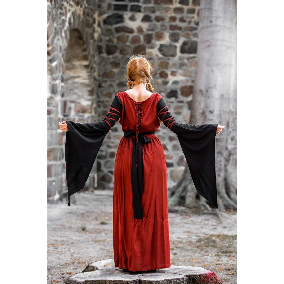 Medieval Dress Dorell Red-Black