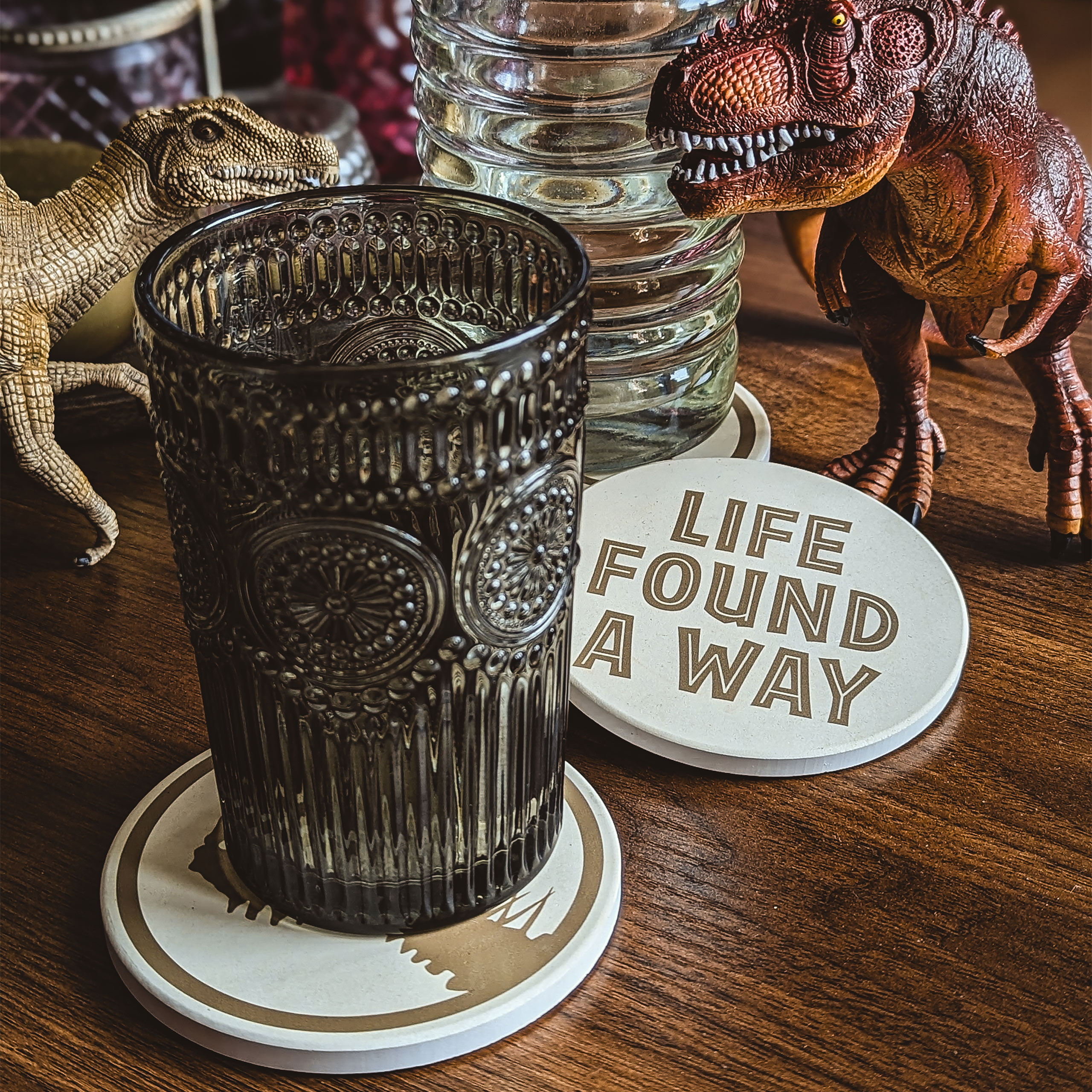 Jurassic Park - Life Found A Way Coaster Set of 4