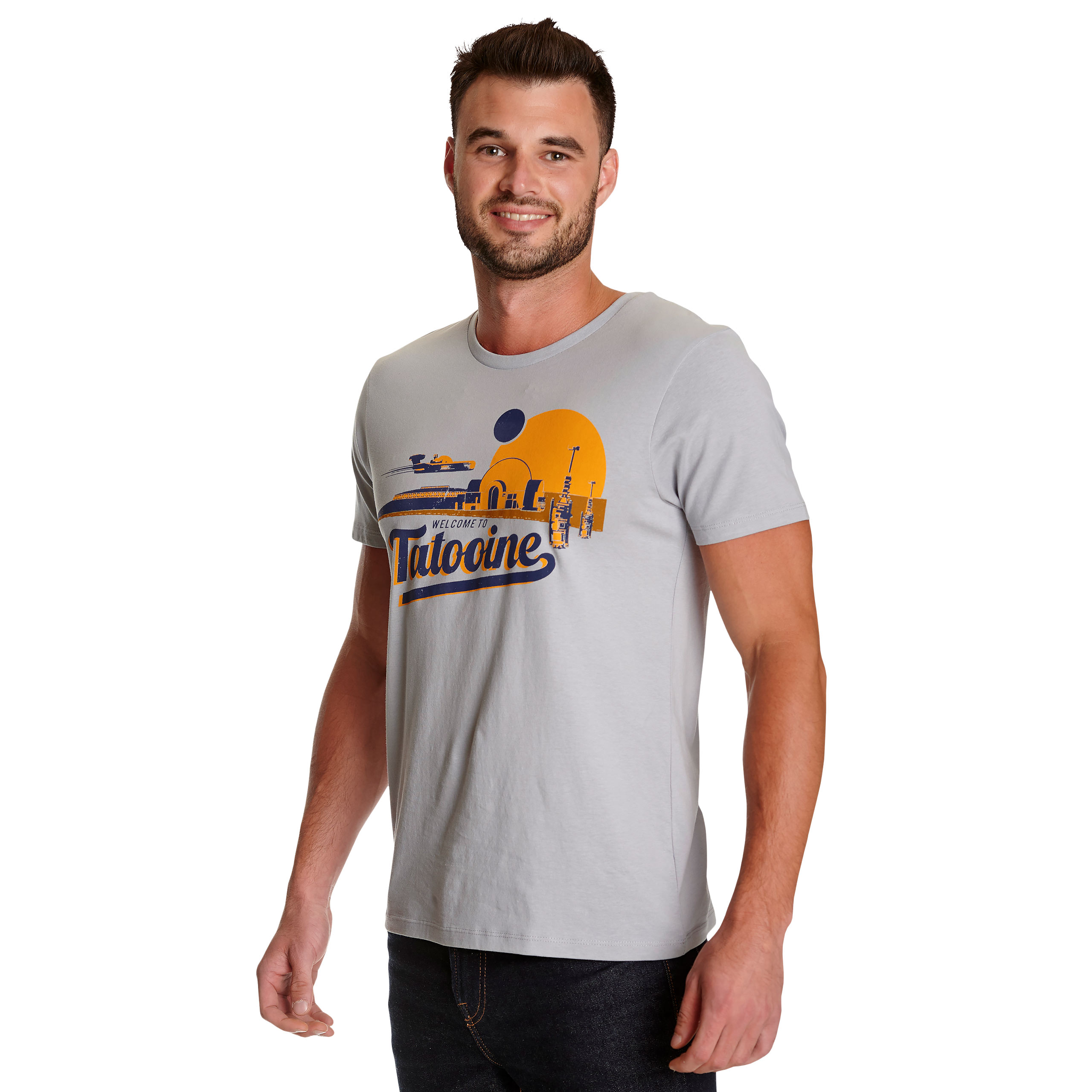 Star Wars - T-shirt Welcome to Tatooine gris