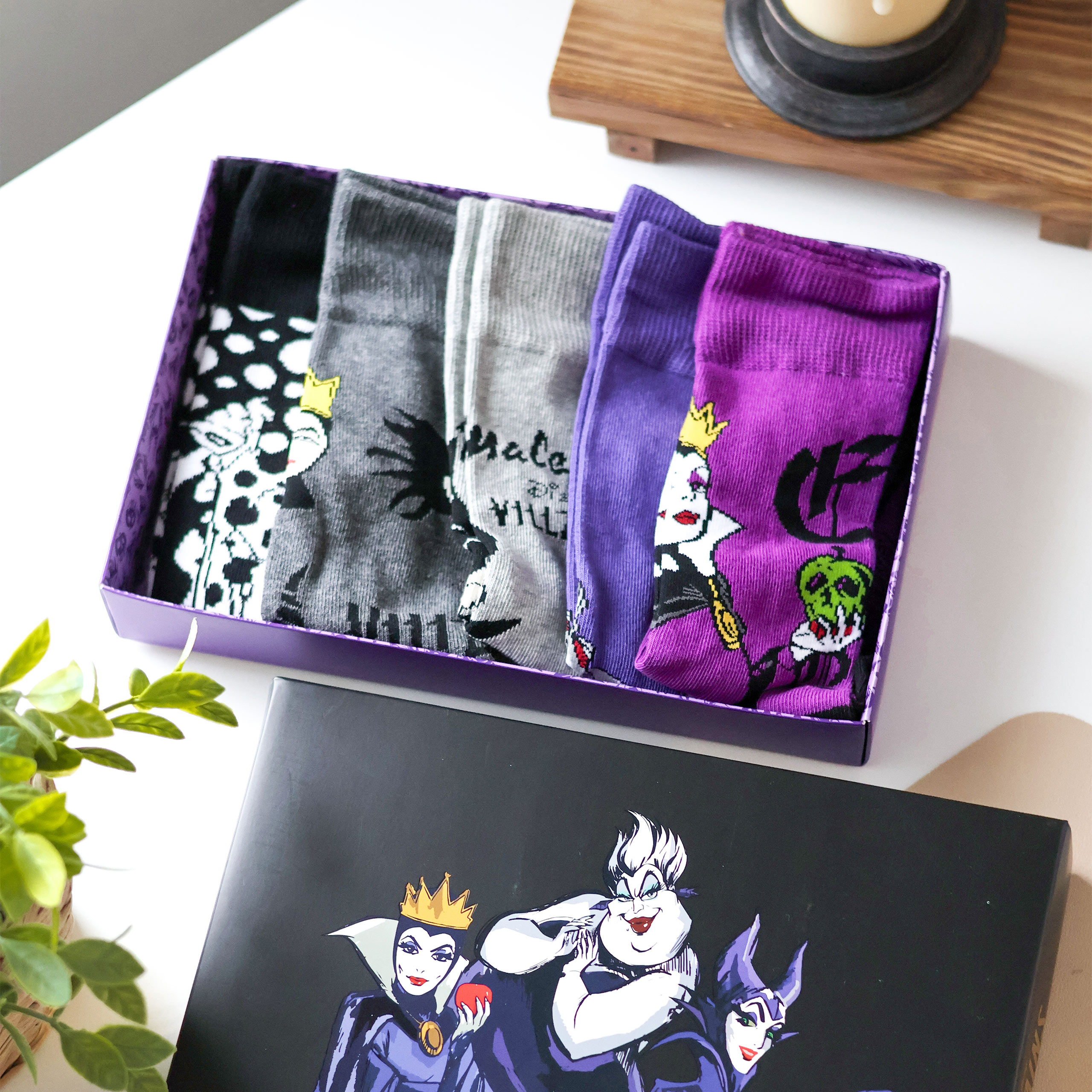 Ensemble de 5 paires de chaussettes Disney Villains