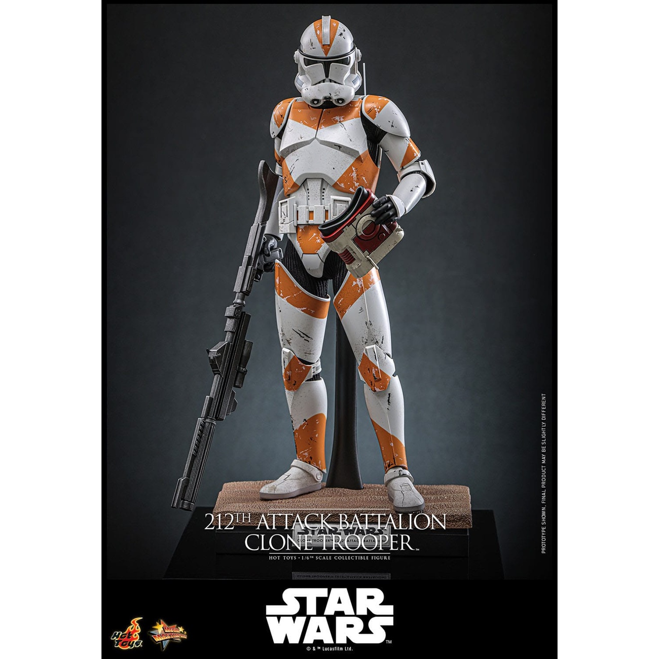 Star Wars: The Clone Wars - Figura de acción Clone Trooper del 212th Attack Battalion 1:6 Versión Deluxe
