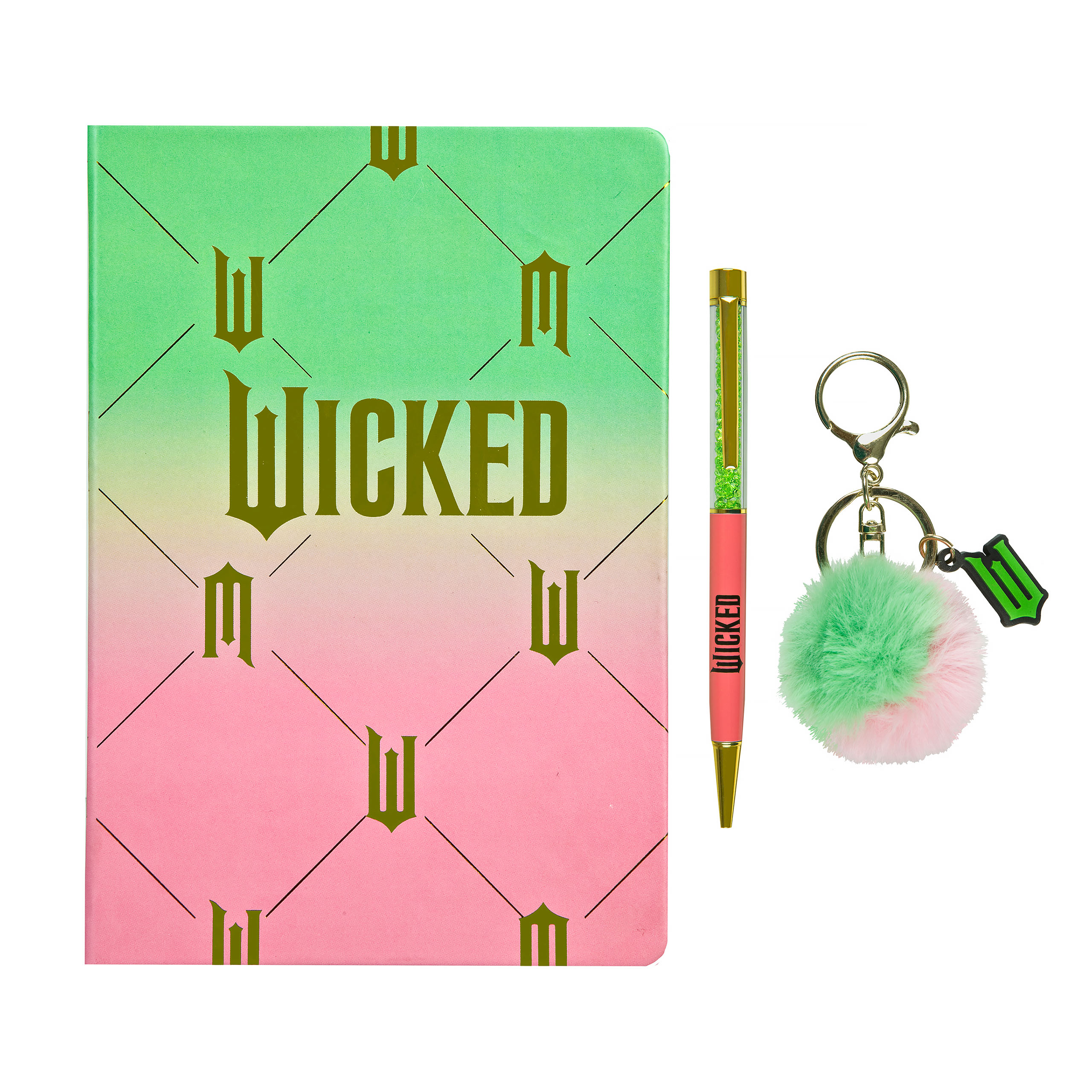 Wicked - Cuaderno con bolígrafo y llavero