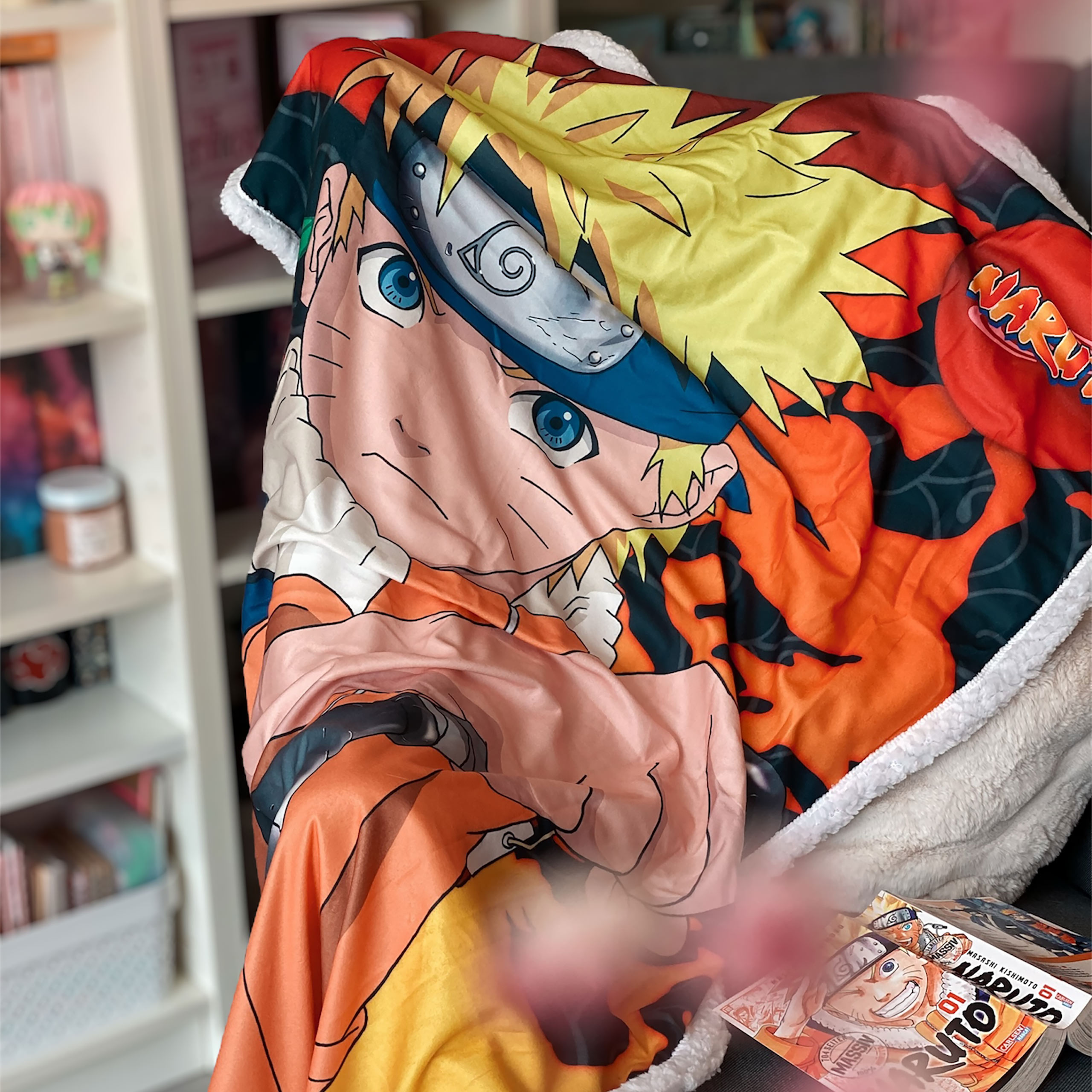 Naruto Shippuden - Couverture moelleuse avec polaire teddy