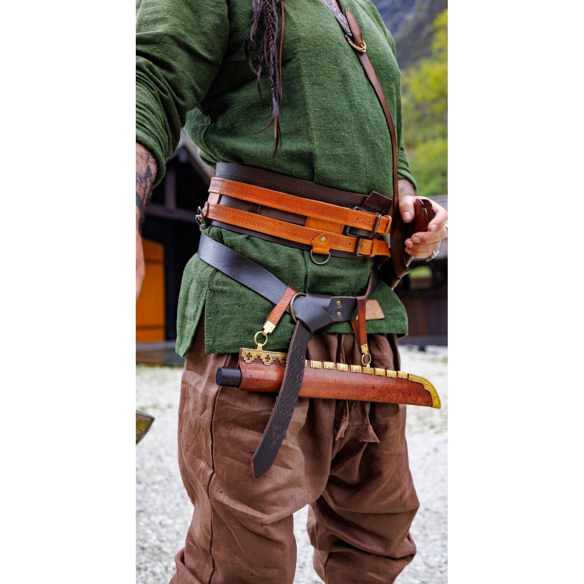 Tunique viking médiévale Ivar vert