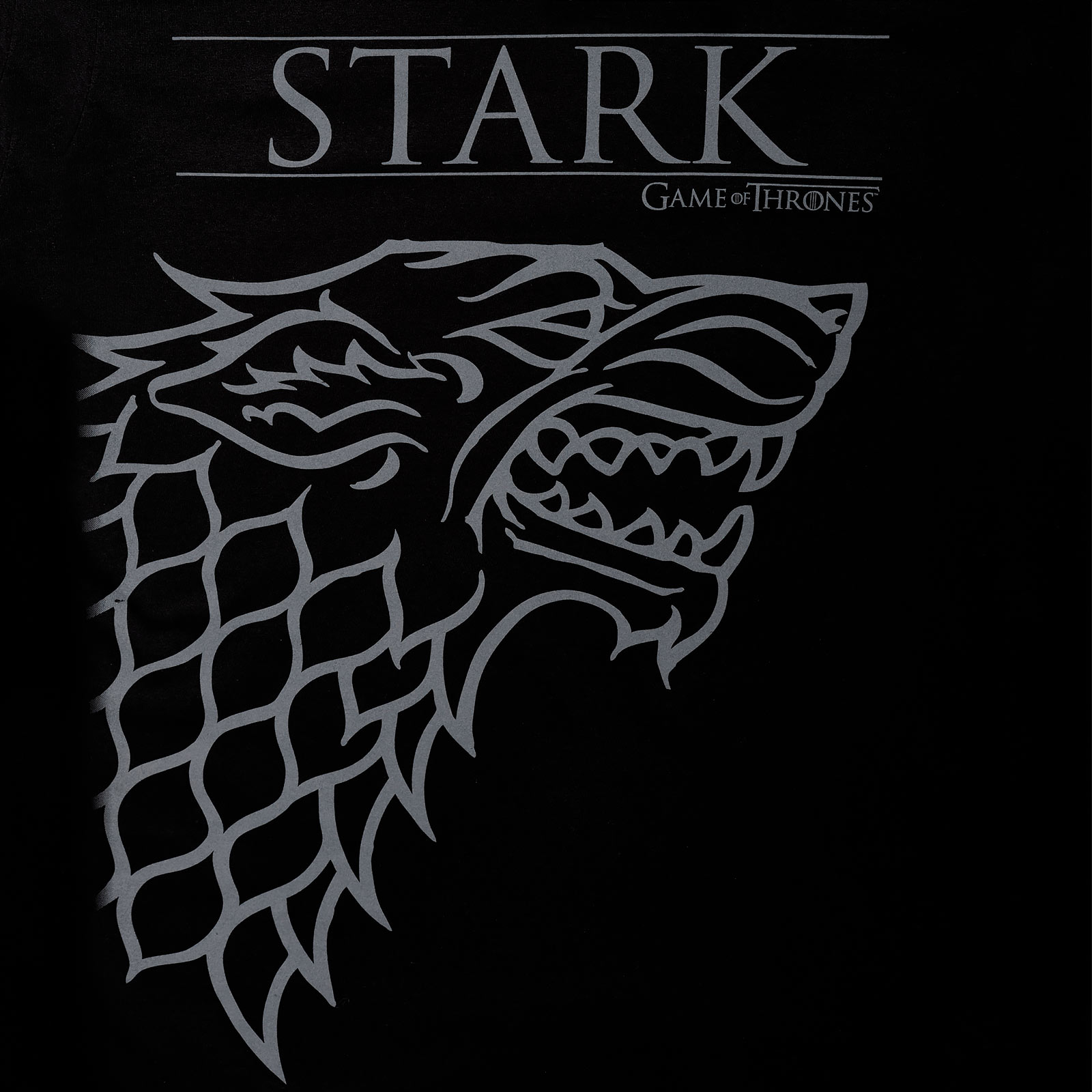Game of Thrones - T-shirt noir House Stark Loup des Ombres