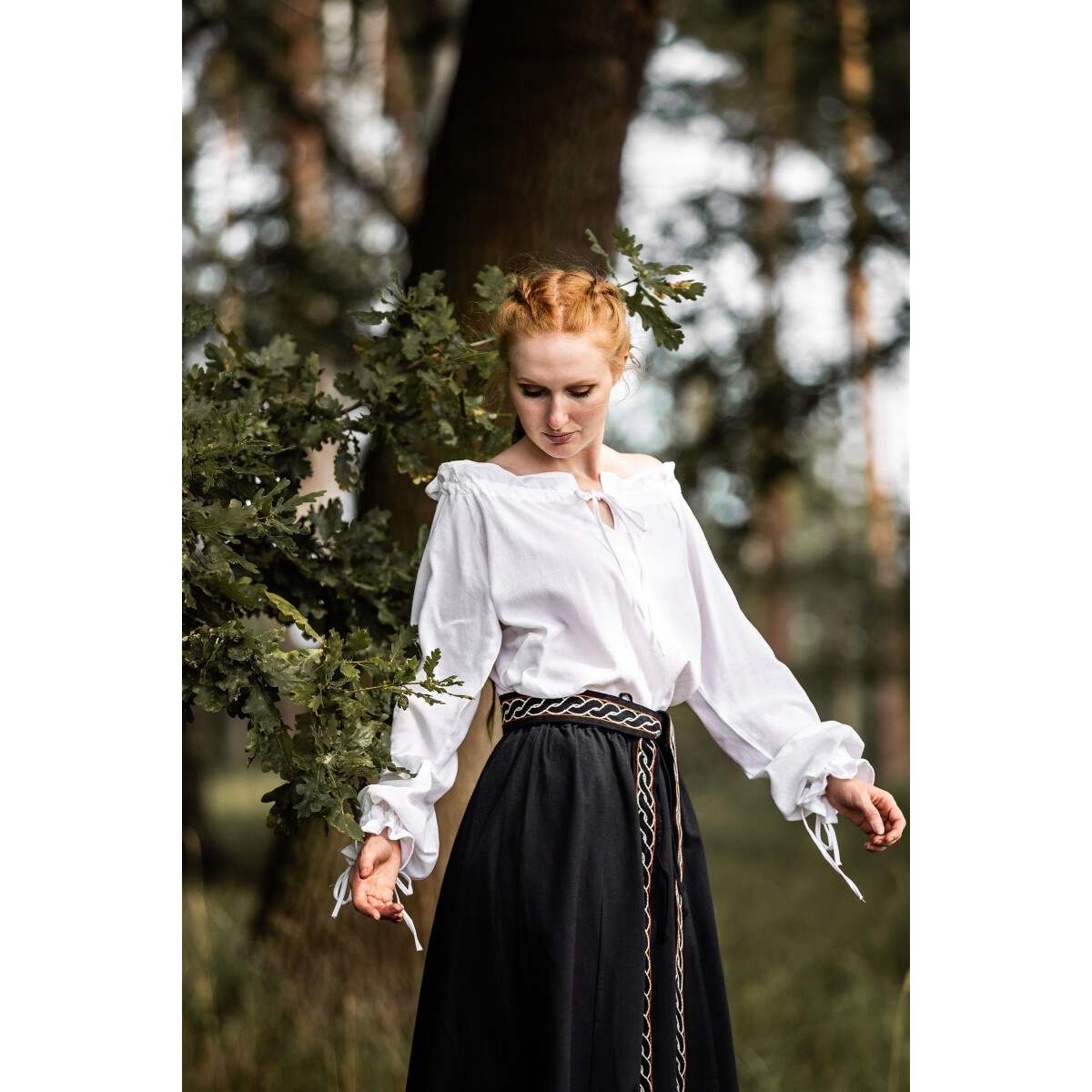 Średniowieczna bluzka Edith biała