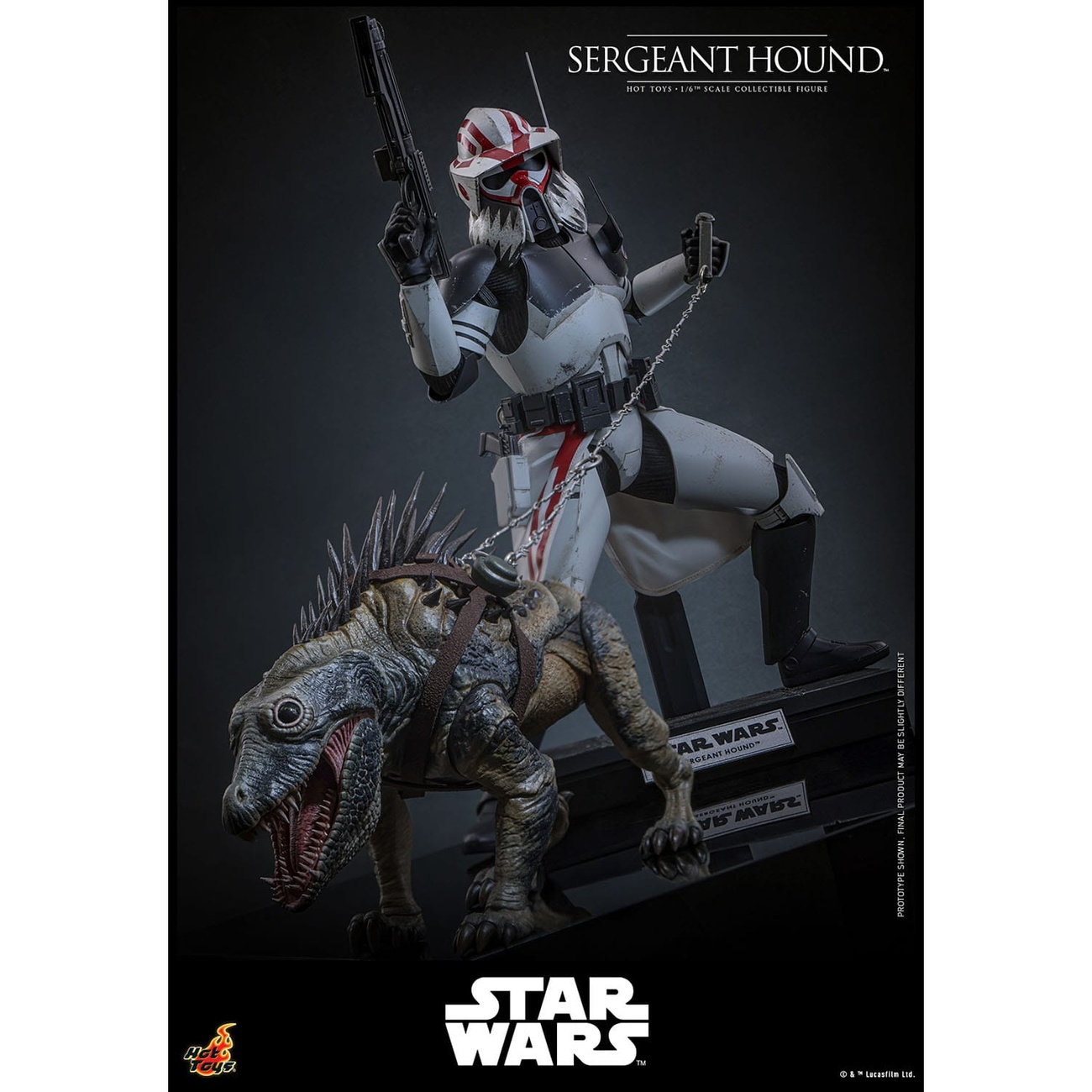 Star Wars: The Clone Wars - Sergeant Hound Actiefiguur 1:6
