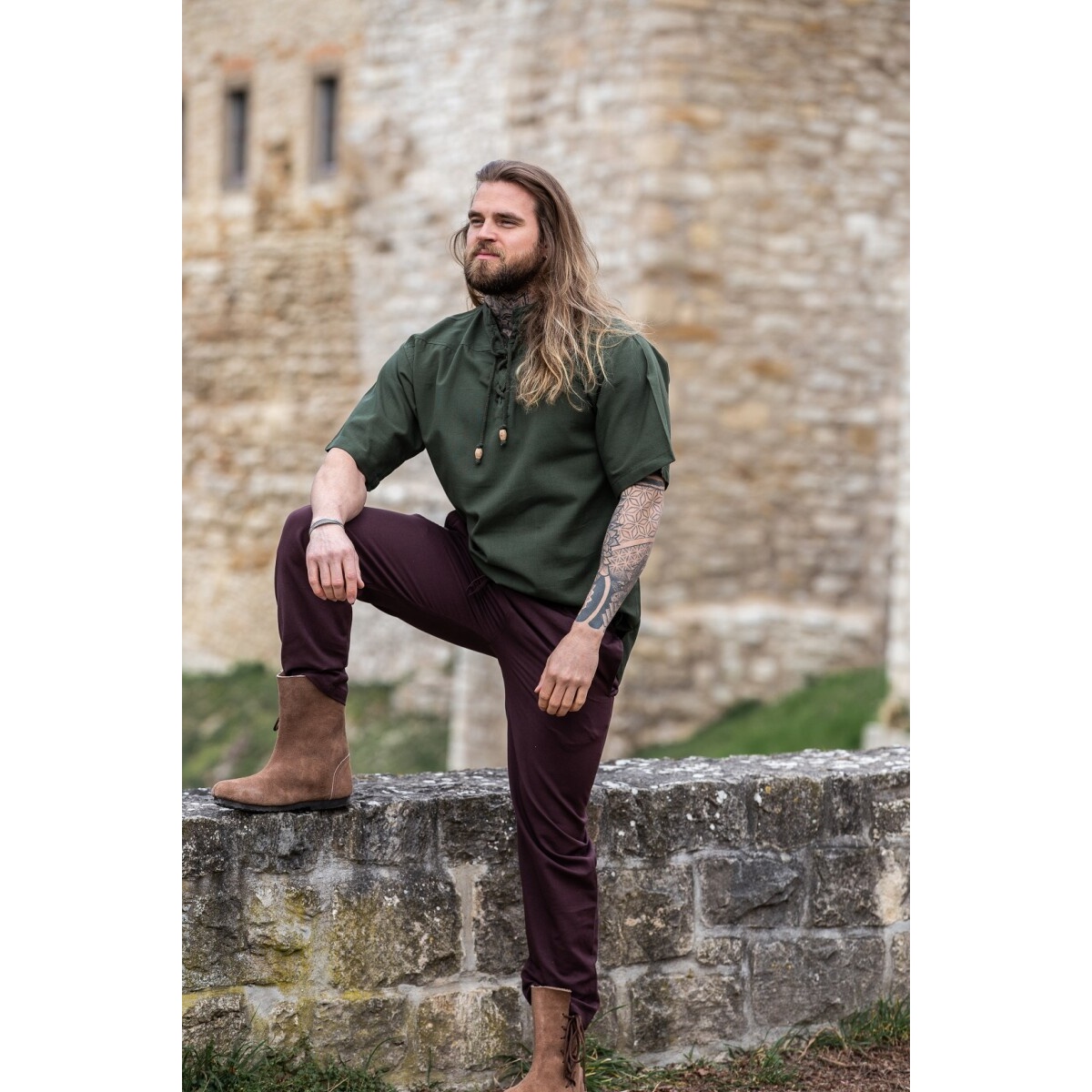 Medieval Shirt Erik Short Sleeve Green