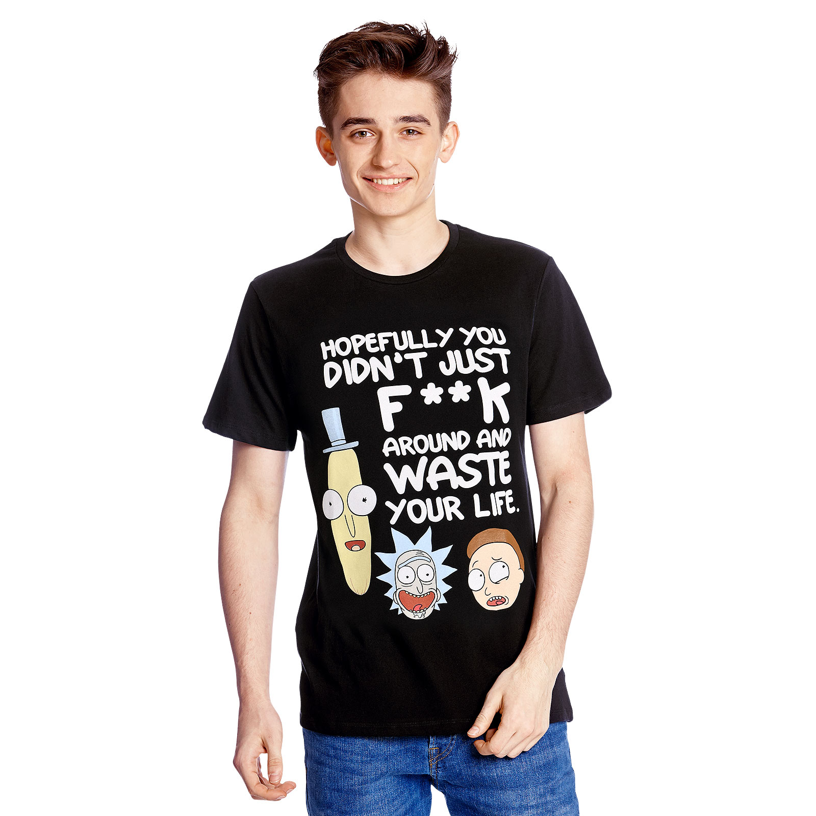Rick and Morty - Waste Your Life T-Shirt black