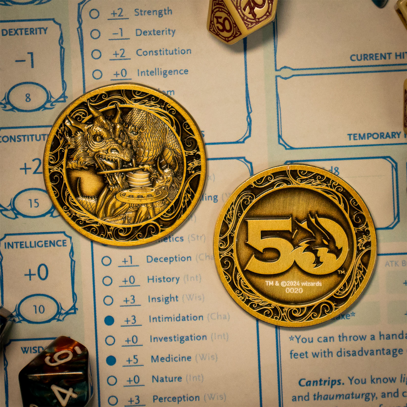 Dungeons & Dragons - Moneda Coleccionable 50º Aniversario Edición Limitada