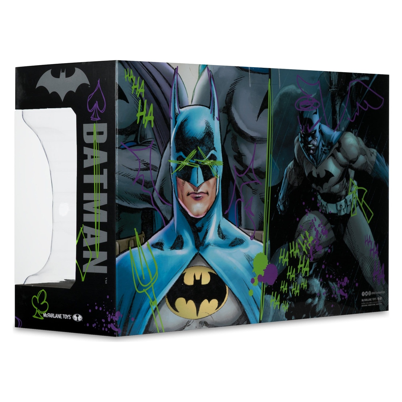 Batman DC Direct Mini-Replik 1/3 2er-Pack Batman Masken Hush & Knightfall (Jokerized) (Gold Label) 18 cm
