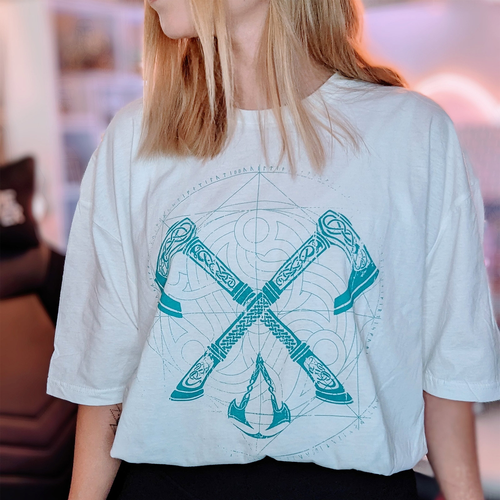 Assassin's Creed - Valhalla Crossaxe T-shirt wit