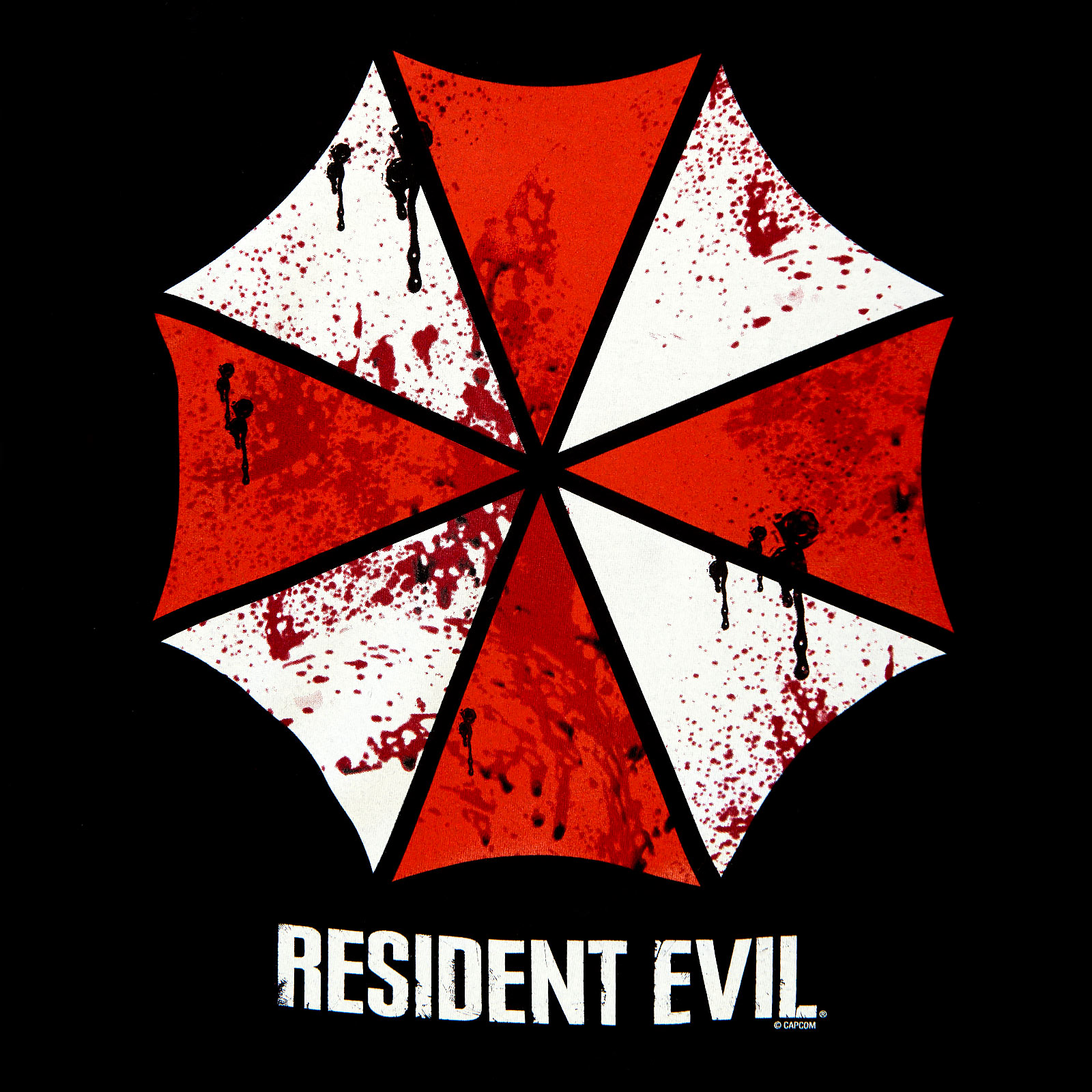 Resident Evil - T-shirt noir avec logo sanglant de la Umbrella Corporation