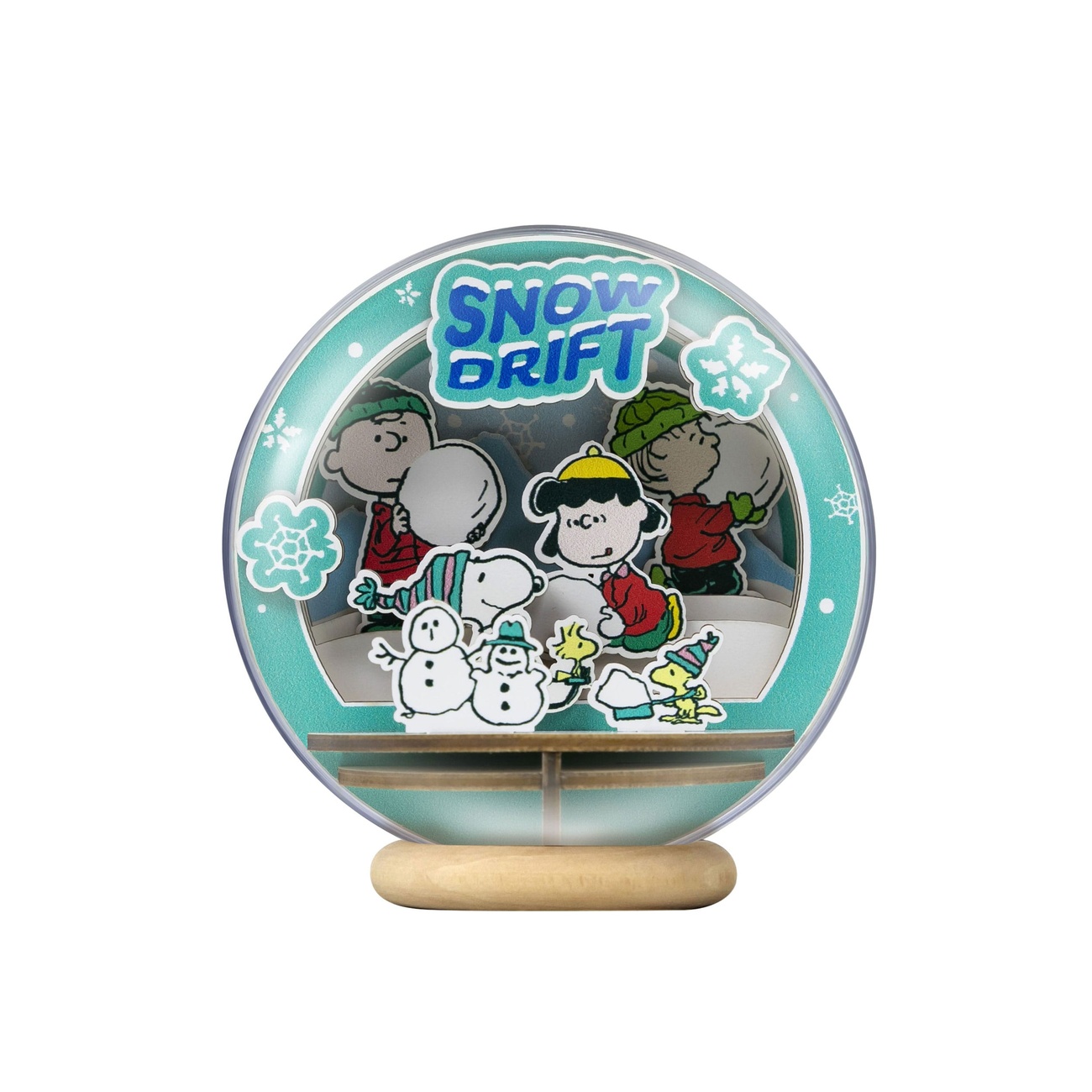 Peanuts Puremind Model Kit Wooden Theater Globe Snow Drift