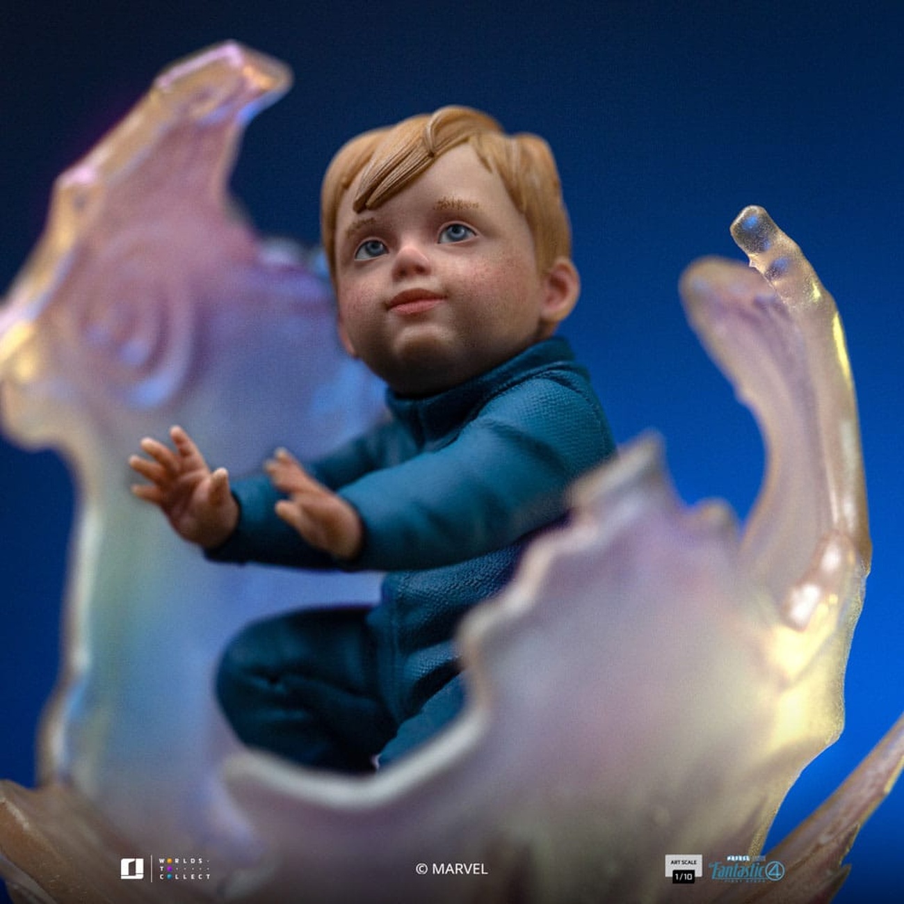 Fantastic Four Figura Art Scale 1/10 Invisible Woman i Franklin 28 cm