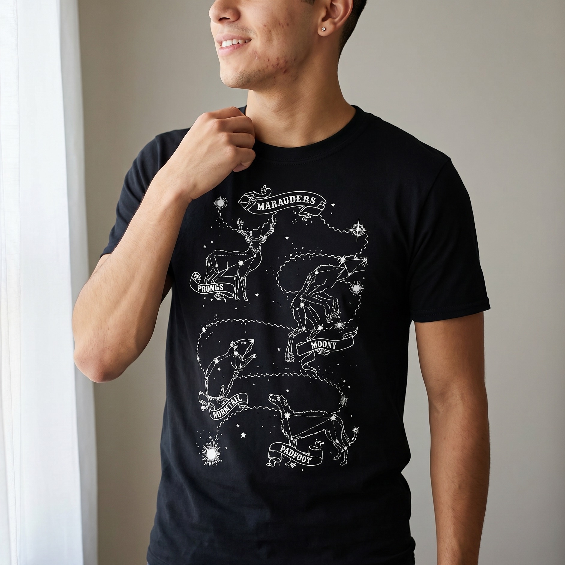 Harry Potter - Camiseta de Astrología de los Merodeadores negra
