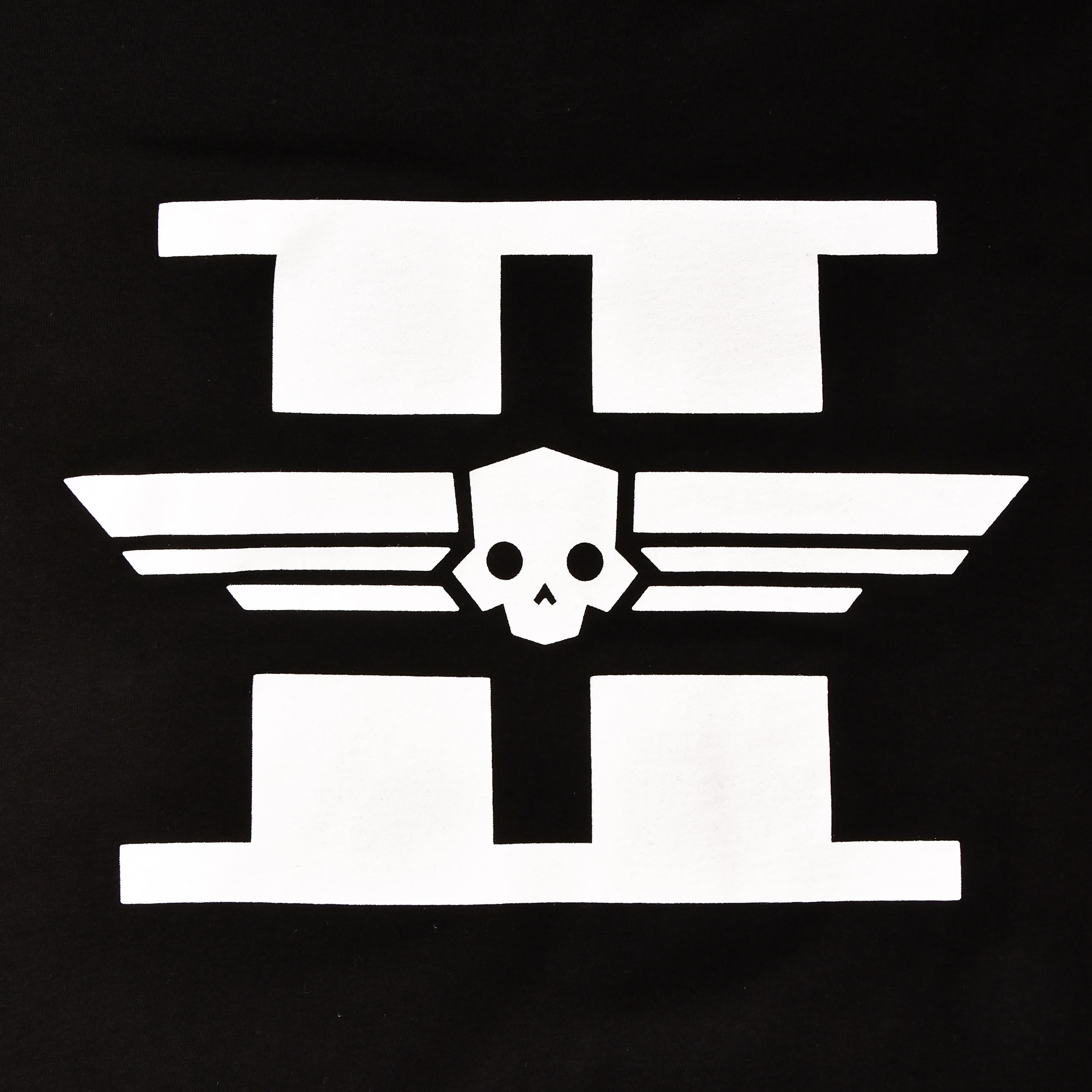 Helldivers 2 - Camiseta con logo blanco en negro