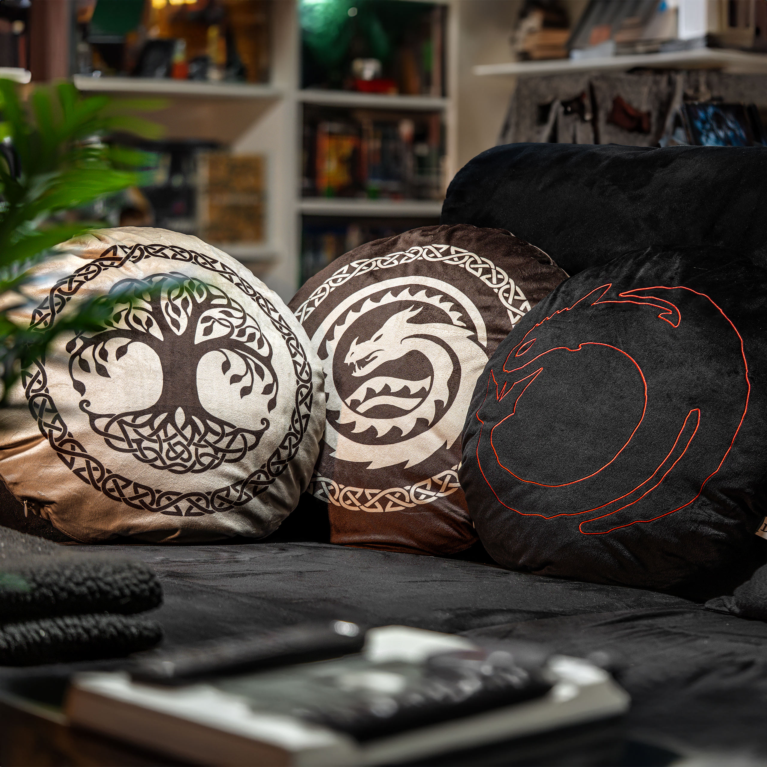 Cómo entrenar a tu dragón - Cojín logo marrón