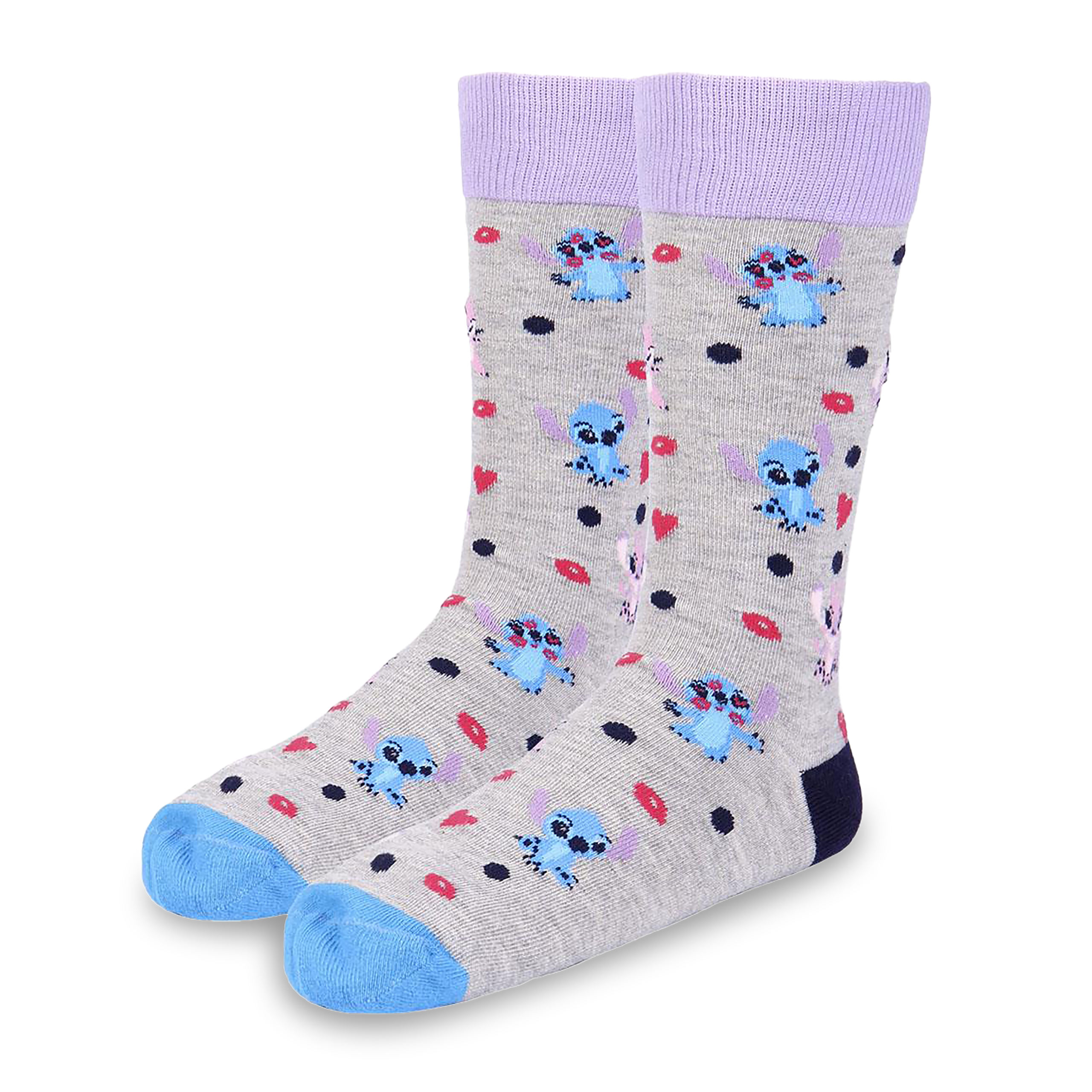 Lilo & Stitch - Set de 3 calcetines de Angel y Stitch