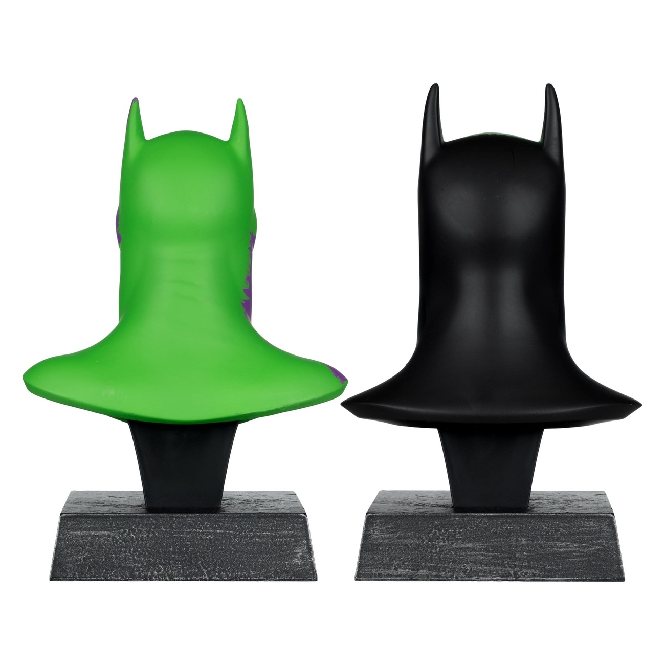 Batman DC Direct Mini-Replik 1/3 2er-Pack Batman Masken Hush & Knightfall (Jokerized) (Gold Label) 18 cm