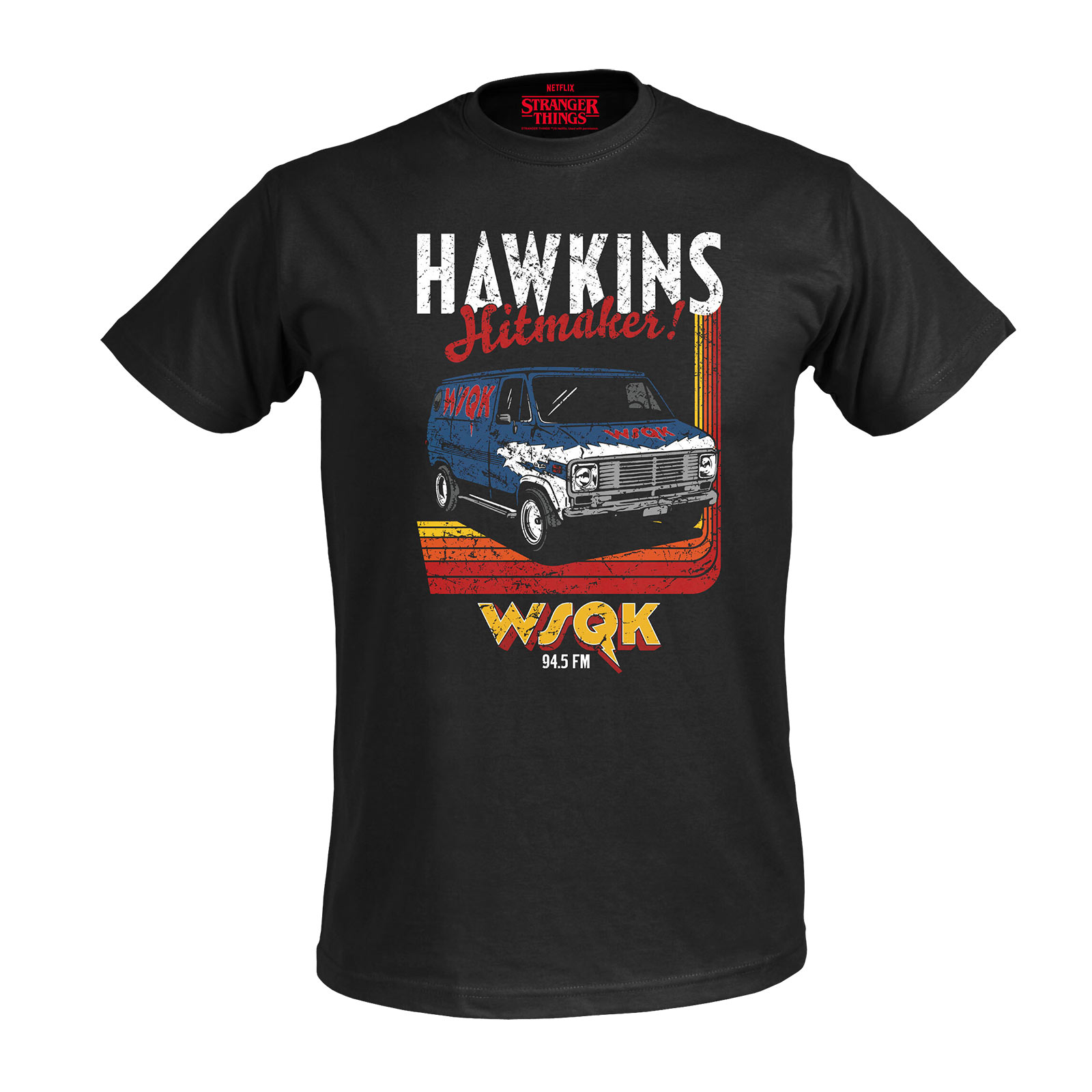 Stranger Things - T-shirt WSQK Hawkins Hitmaker