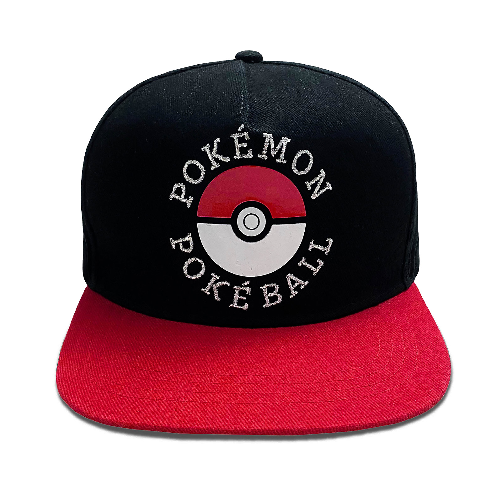 Pokemon - Casquette Snapback Pokeball noir-rouge