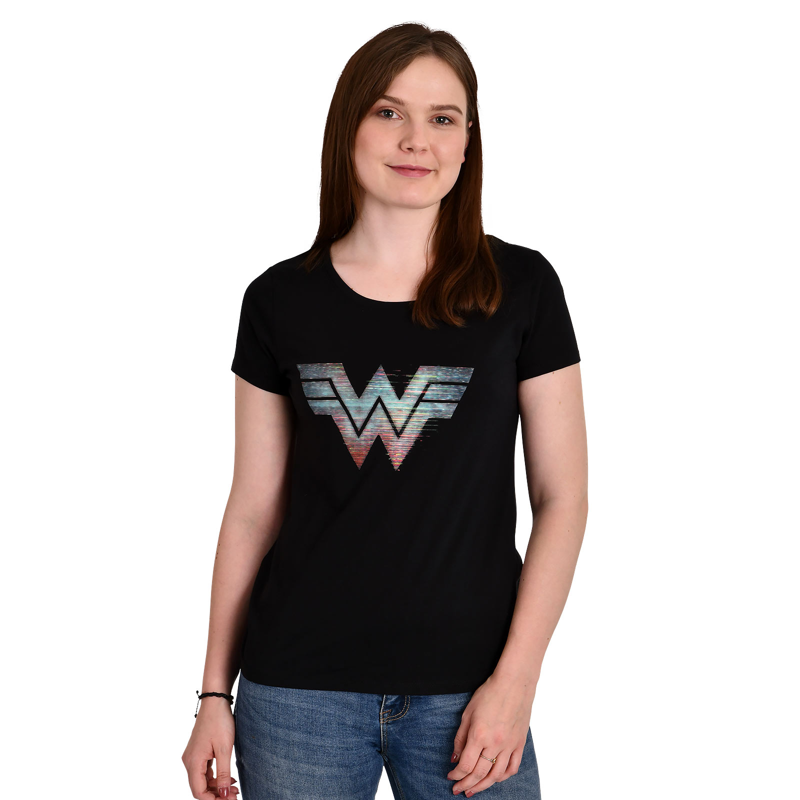 Wonder Woman - 1984 Logo T-Shirt Damen schwarz