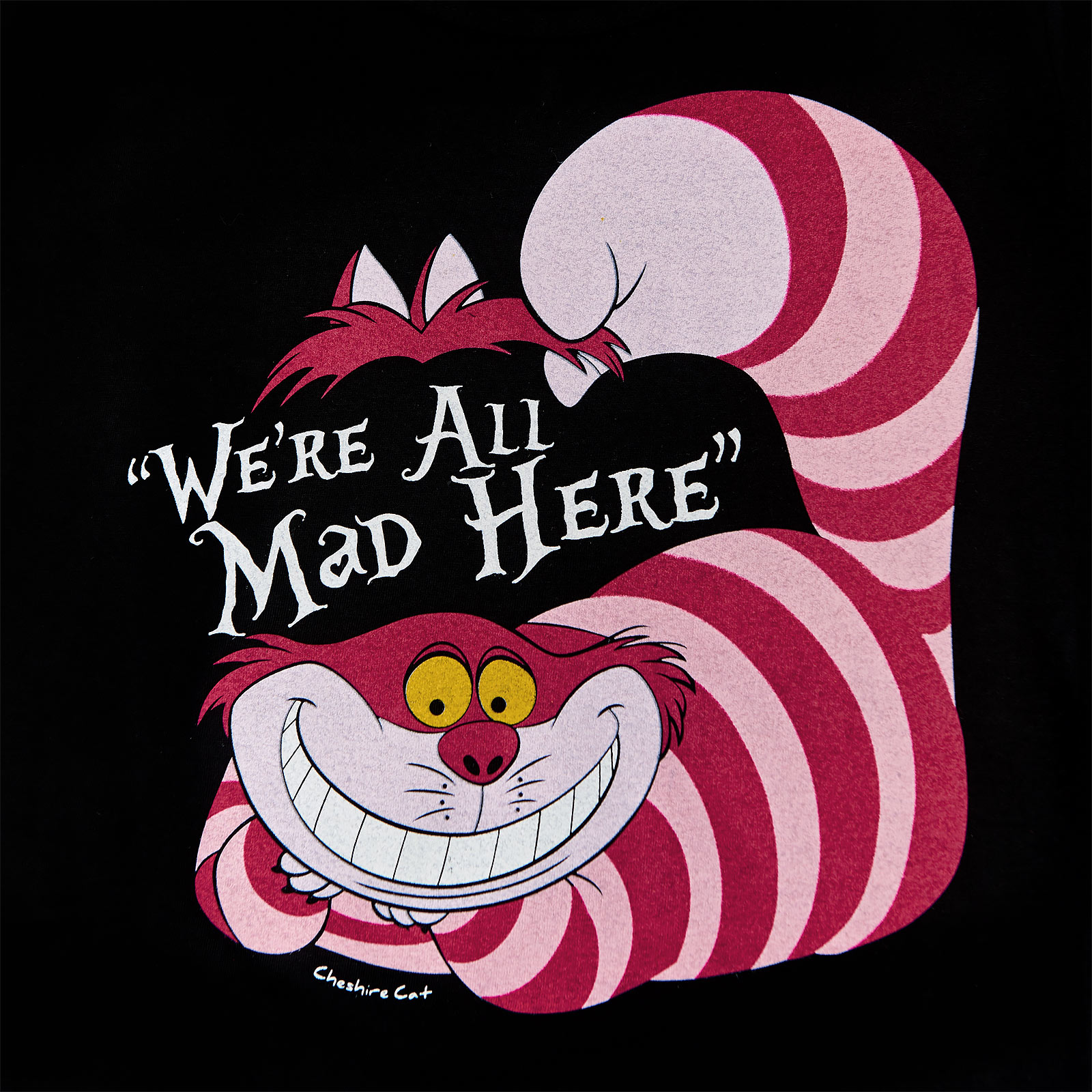 Alice in Wonderland - Cheshire Cat Dames T-shirt Zwart