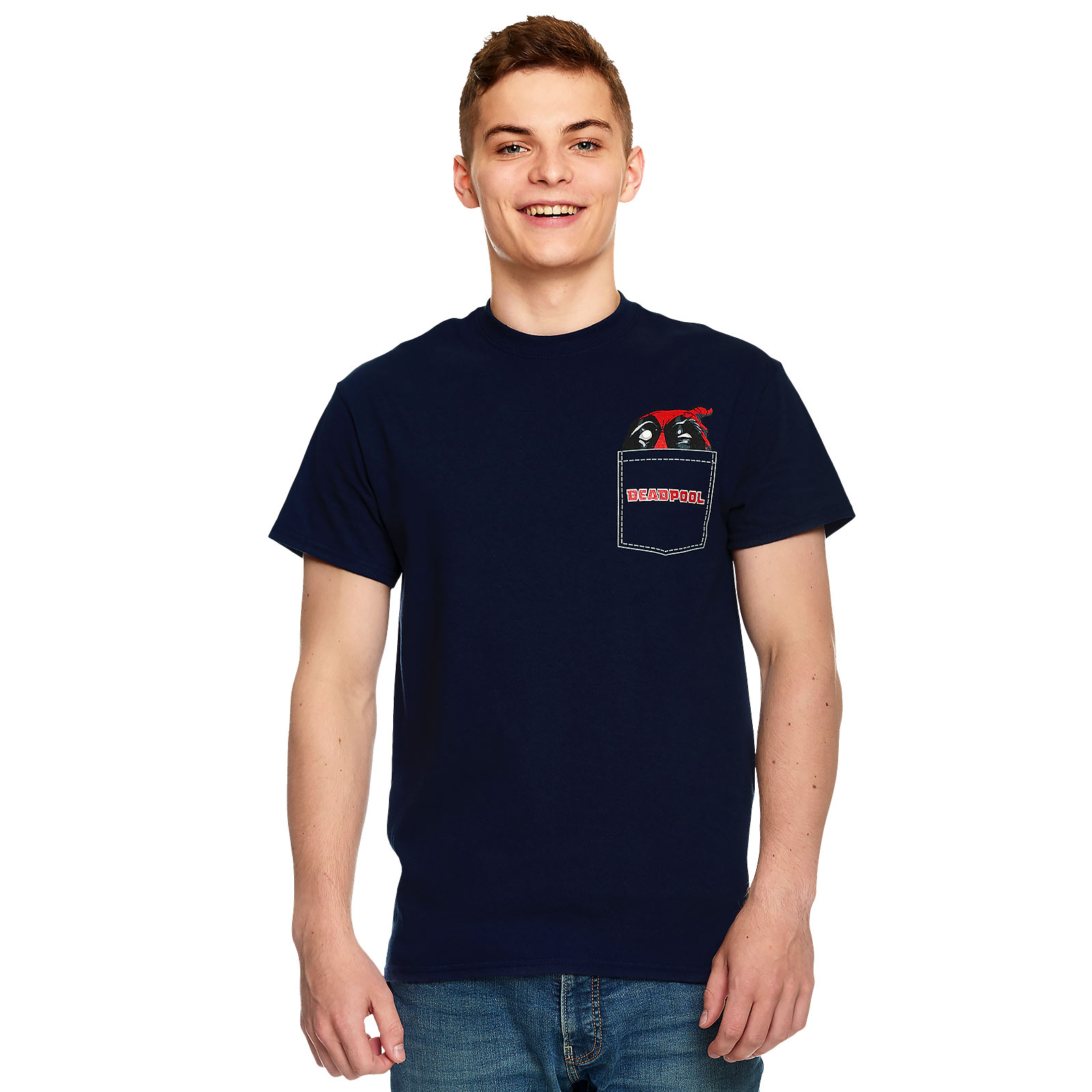 Deadpool - T-shirt de poche bleu