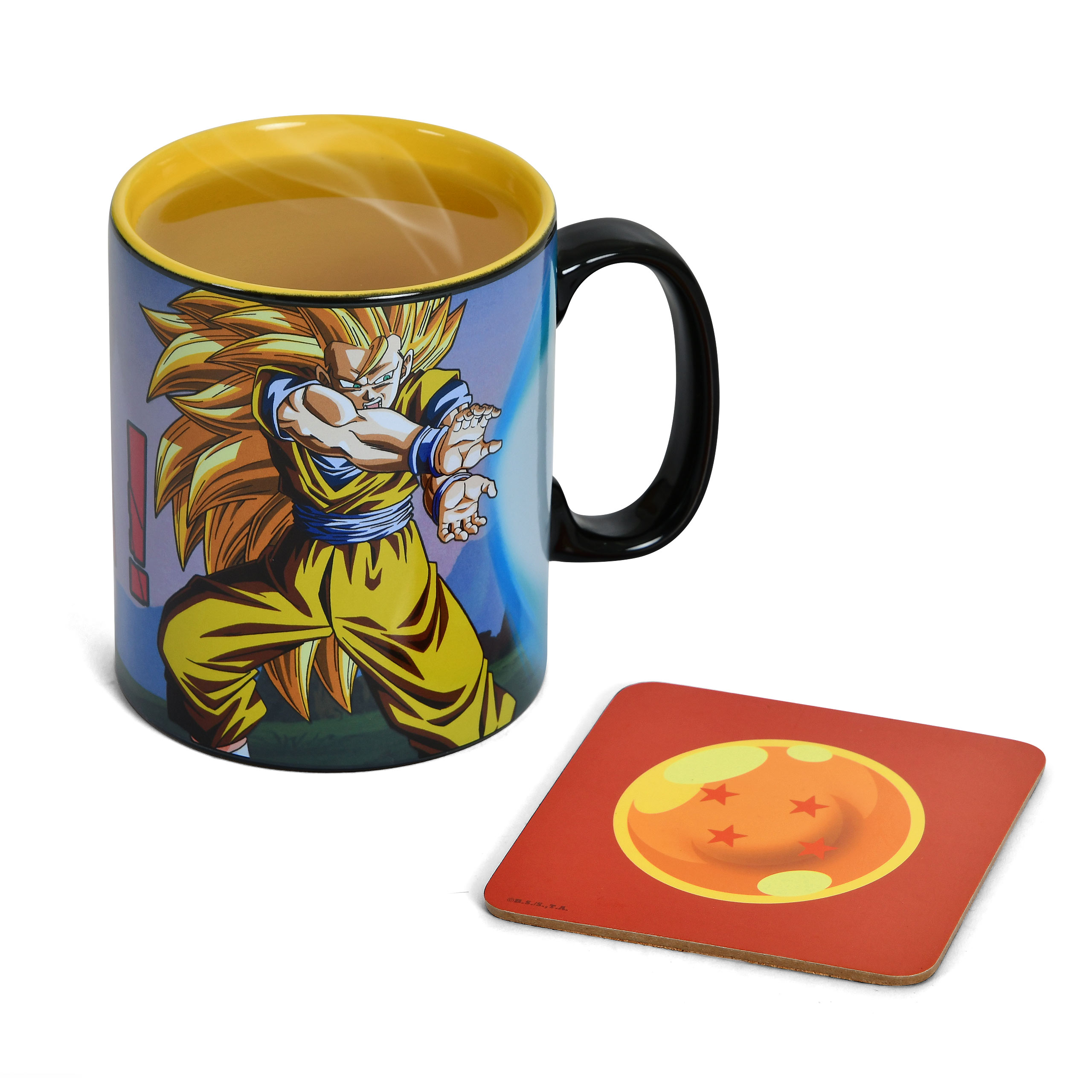 Dragon Ball Z - Goku Kamehameha Thermo Effect Mug with Coaster