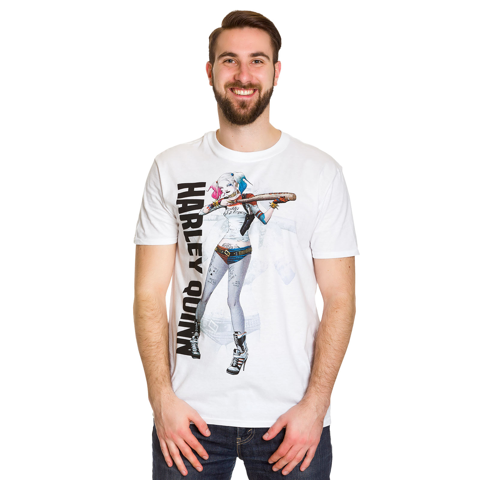 Suicide Squad - T-shirt affiche Harley Quinn blanc