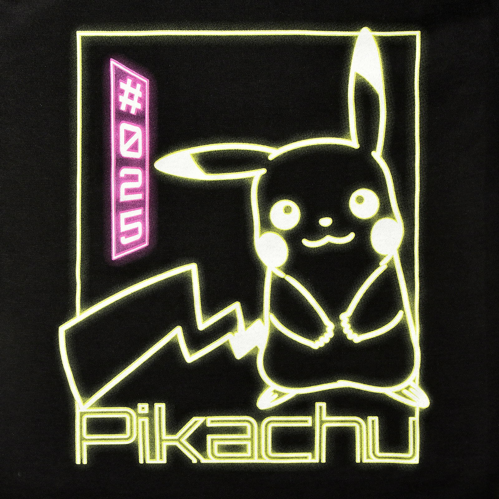 Pokemon - Pikachu Neon T-Shirt per bambini nero