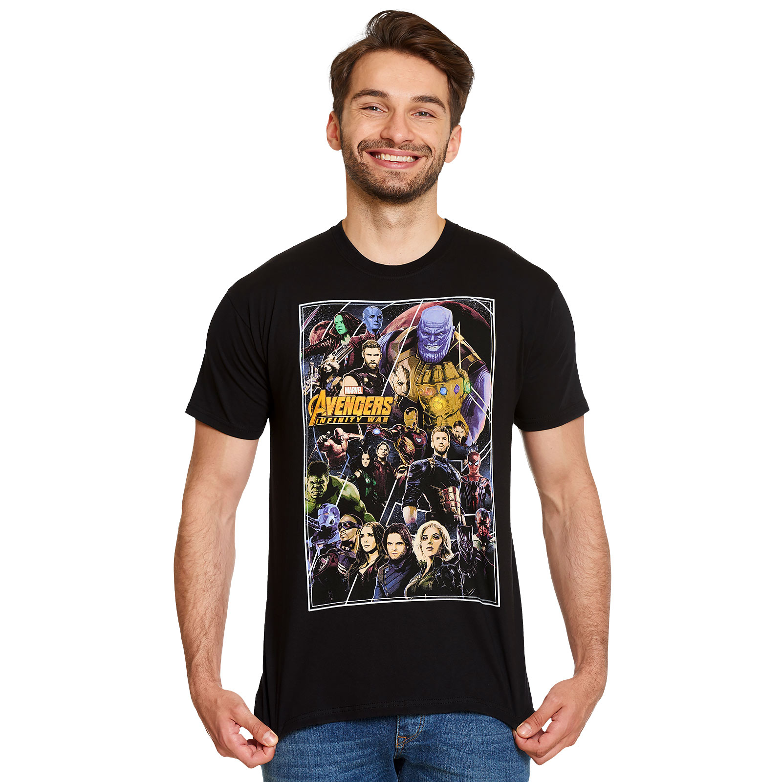 Avengers - T-shirt noir Infinity War Poster Collage