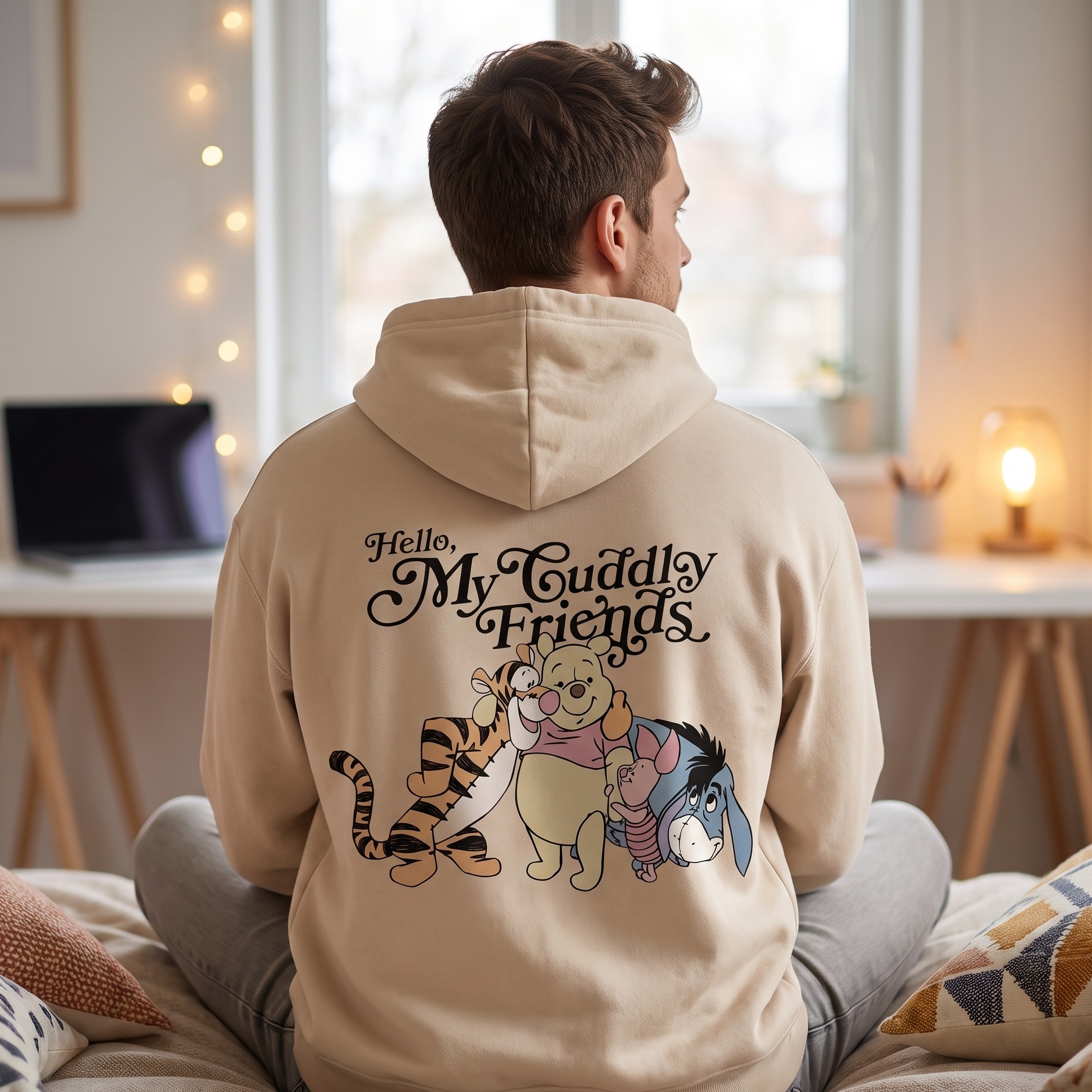 Winnie de Poeh - Friends Hoodie beige