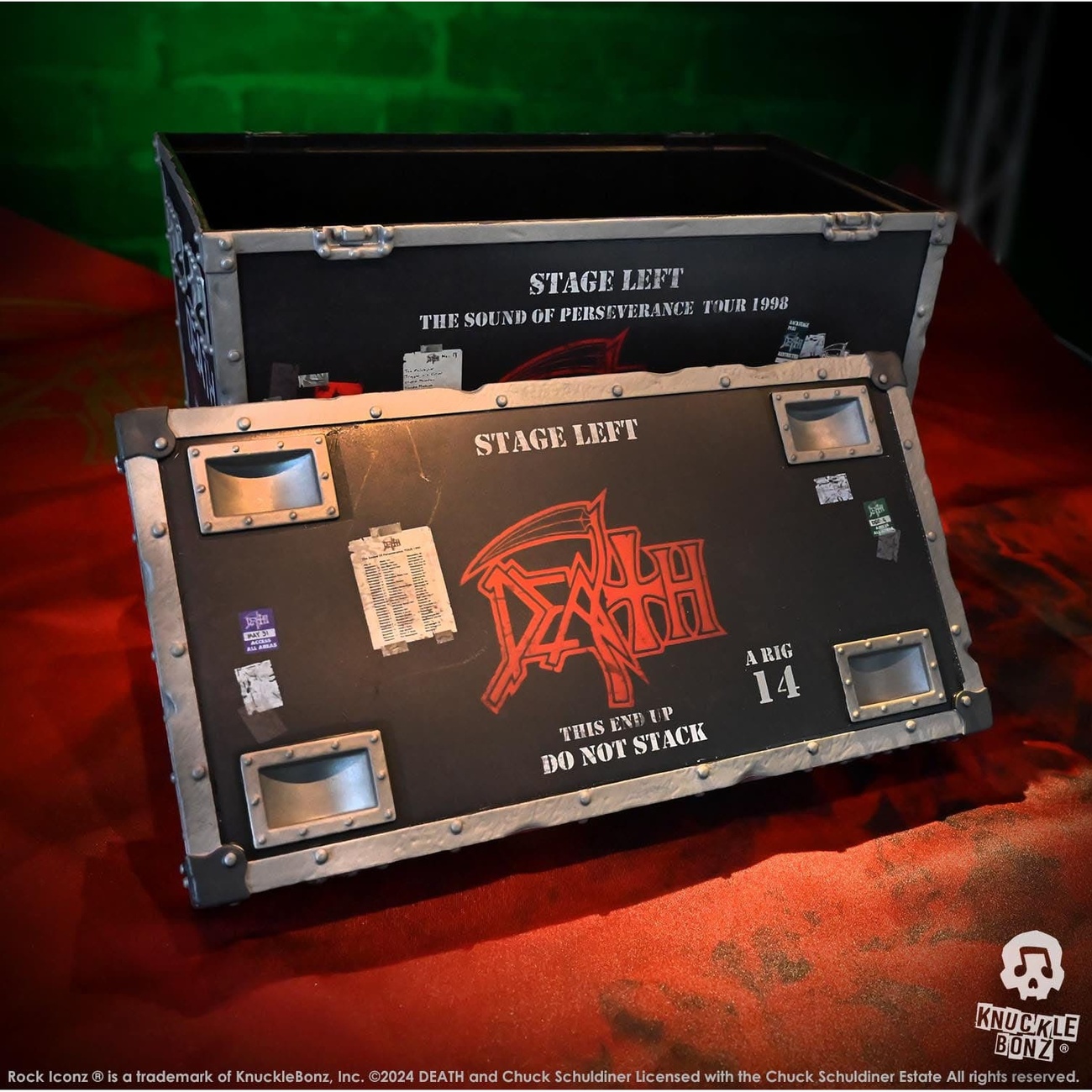 Death Rock Ikonz On Tour Road Case Statue & Stage Background Set The Sound of Perseverance Tour 1998