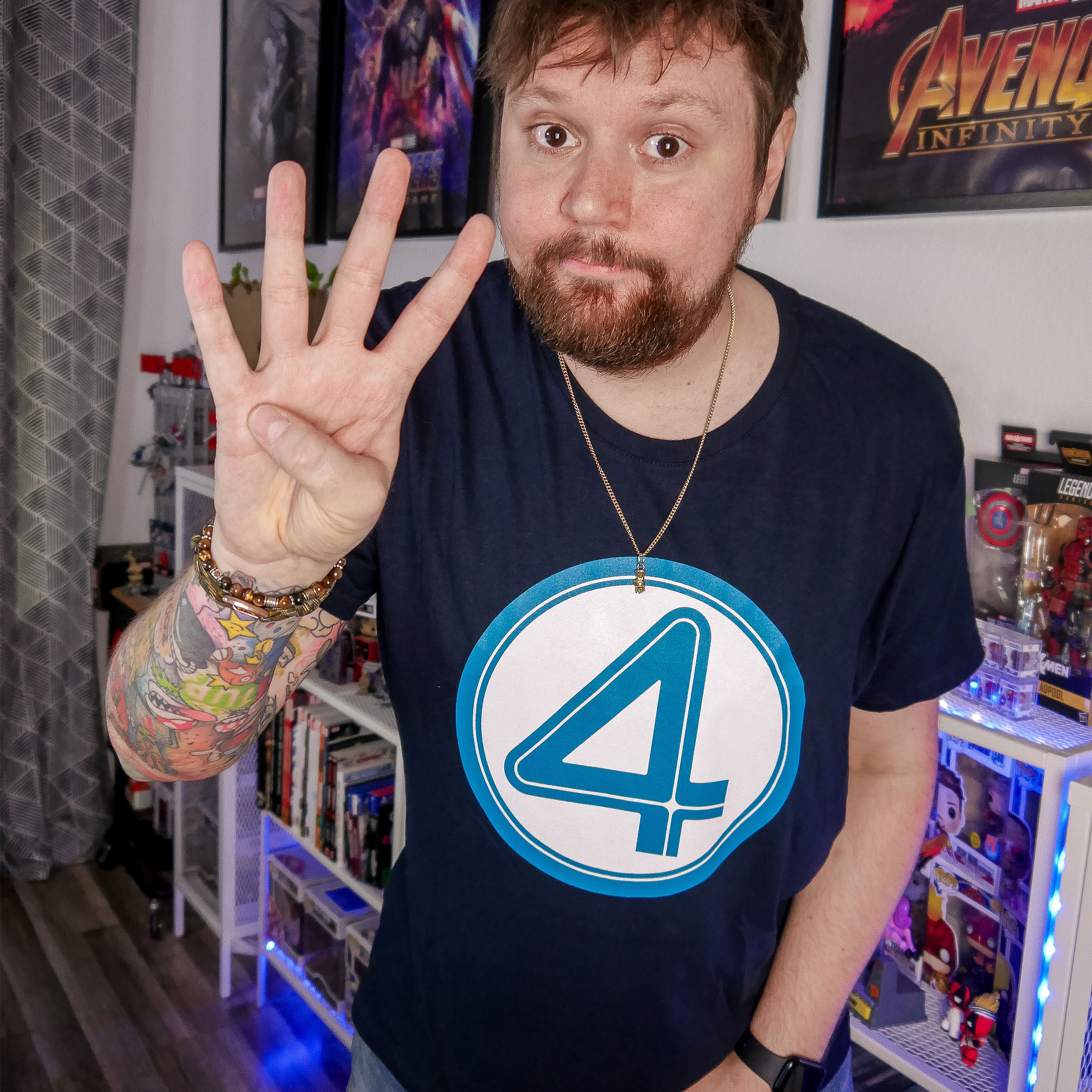 Fantastic Four - Emblem T-Shirt blau