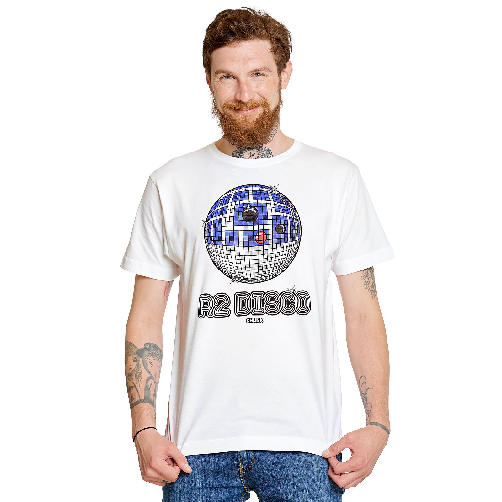 T-shirt Droid Disco pour les fans de Star Wars blanc