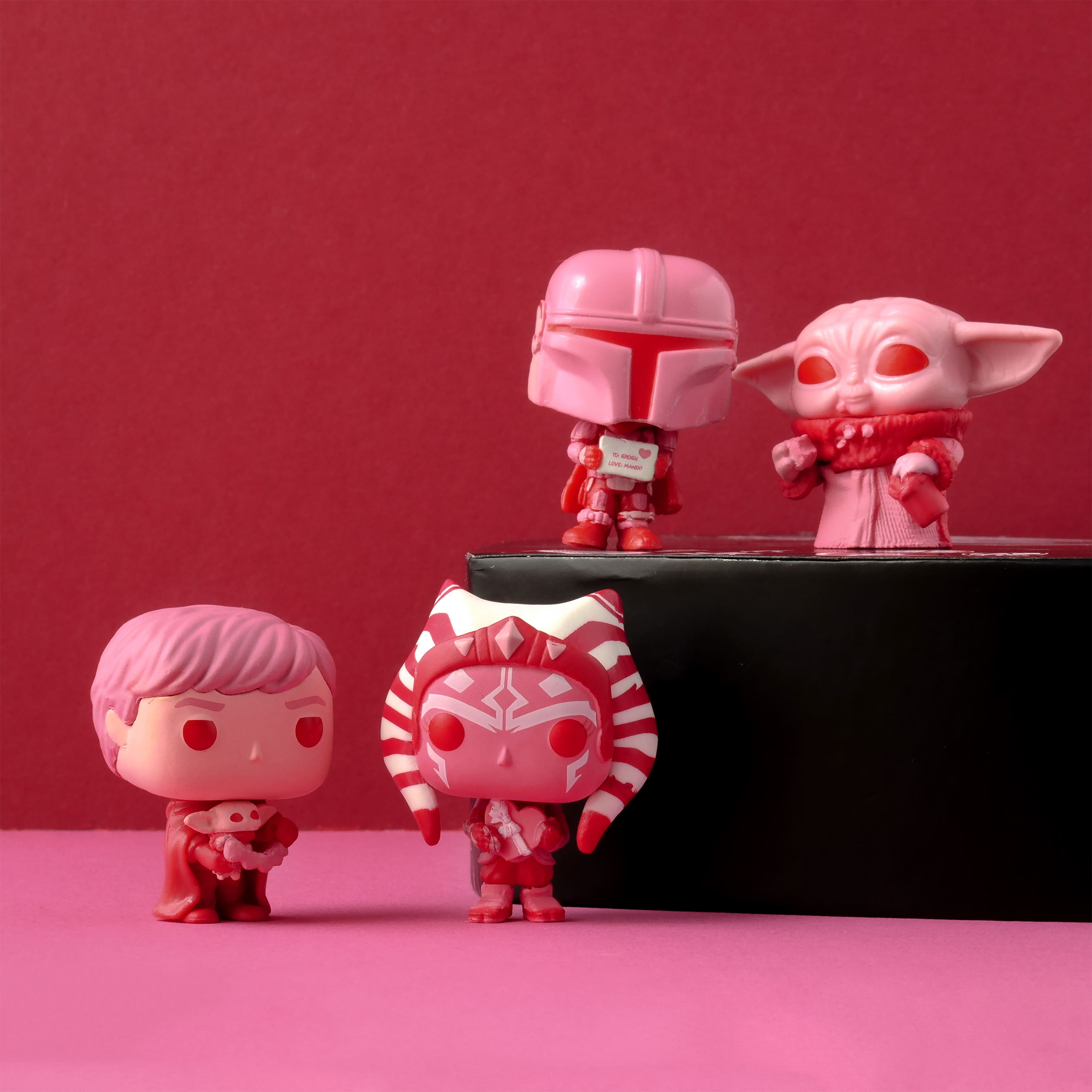 Star Wars - Ensemble de 4 figurines Funko Pocket Pop Edition Saint-Valentin