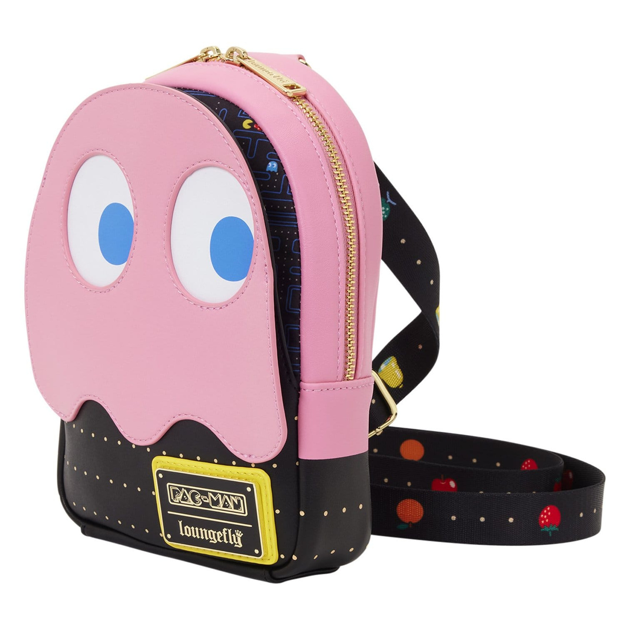 Lilo Pacman Pac-Man by Loungefly sling chest bag / crossbody bag Pinky Ghost ...