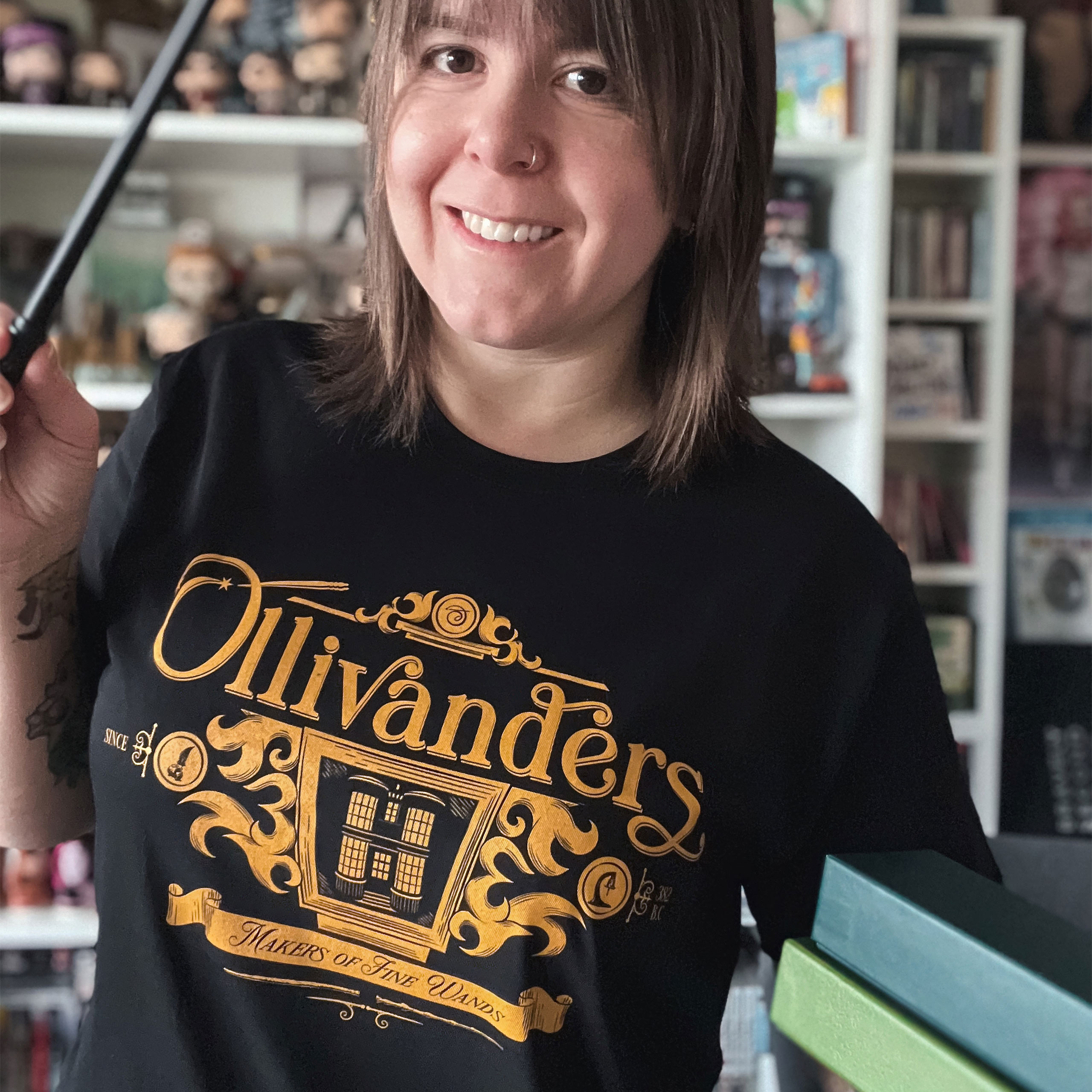 T-shirt Ollivanders nera - Harry Potter