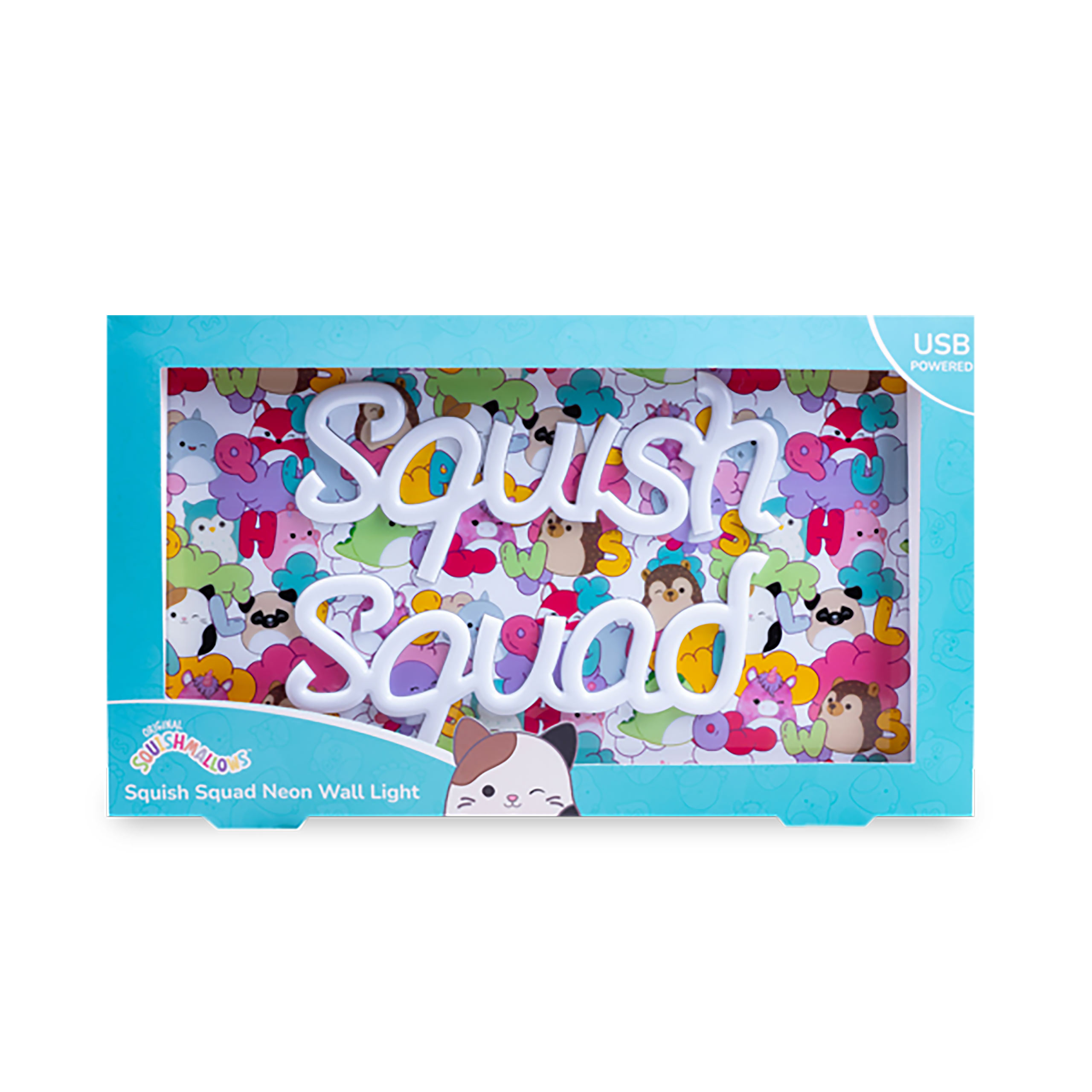 Squishmallows - Lámpara de pared de neón Squish Squad