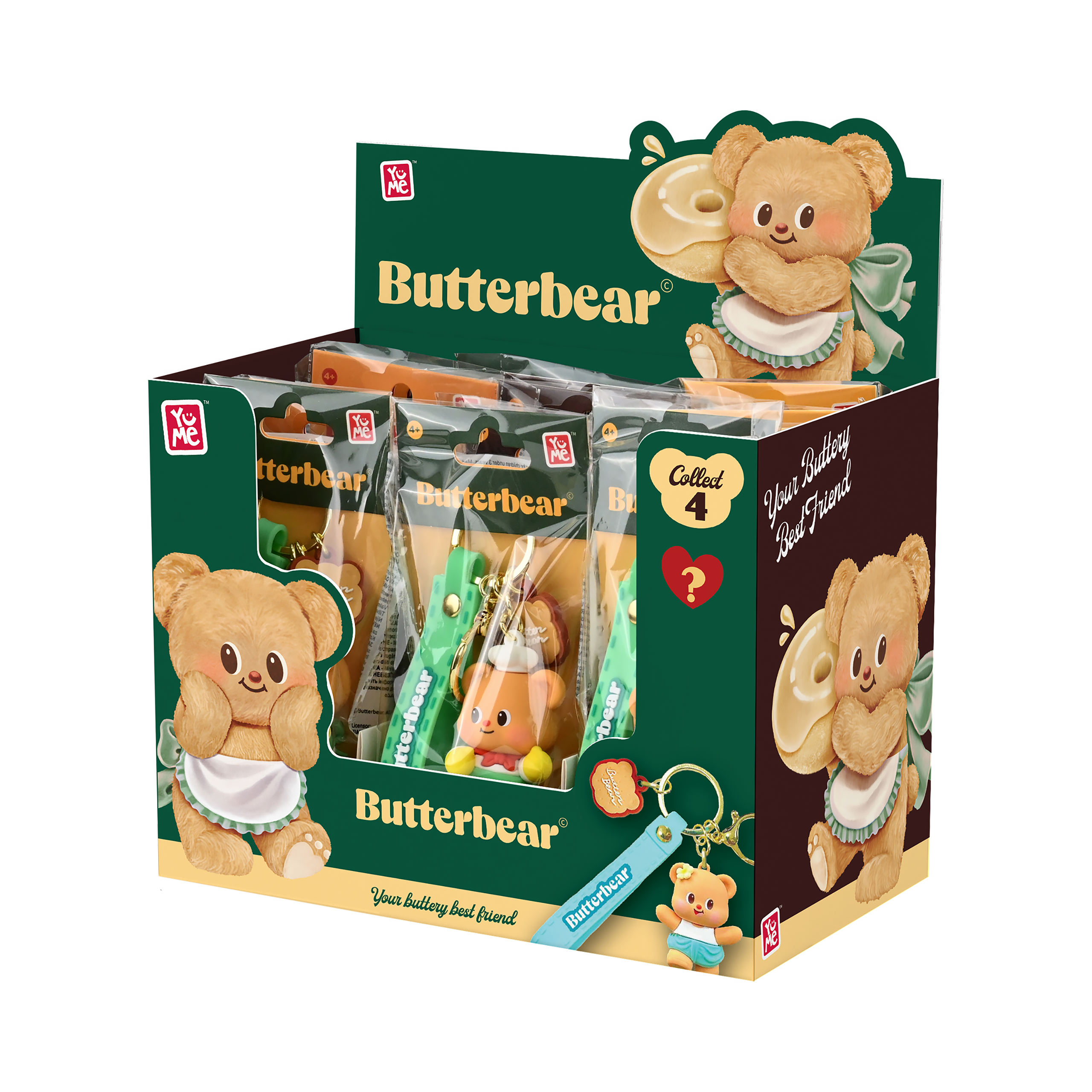 Butterbear - YuMe Mystery Schlüsselanhänger Display