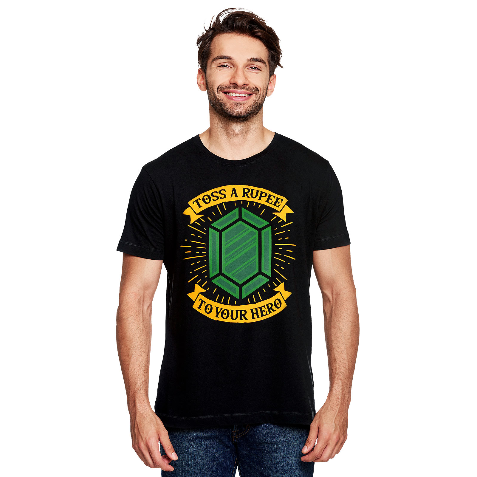 Toss a Rupee to Your Hero T-Shirt für Zelda Fans schwarz