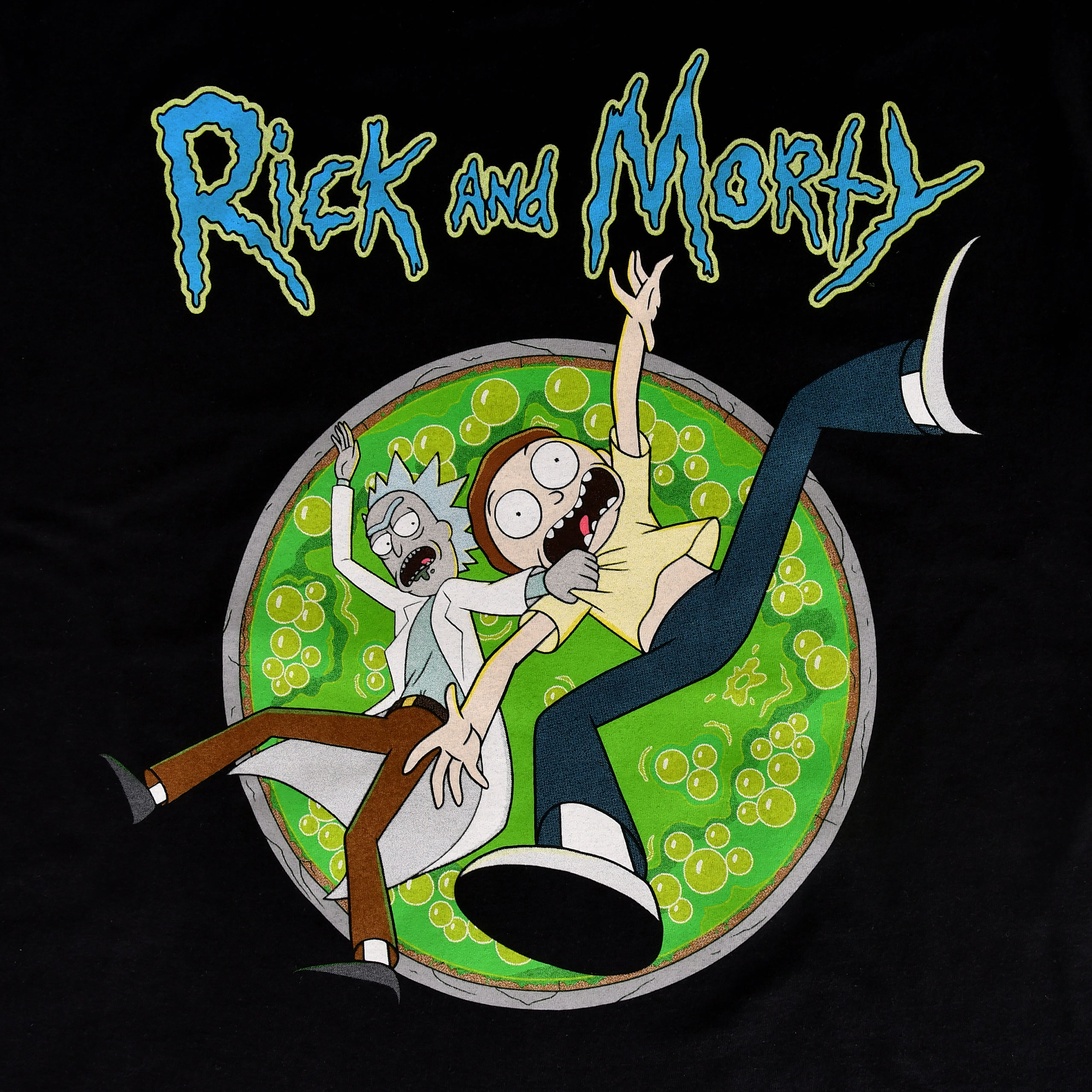 Rick and Morty - Portal Circle T-Shirt schwarz