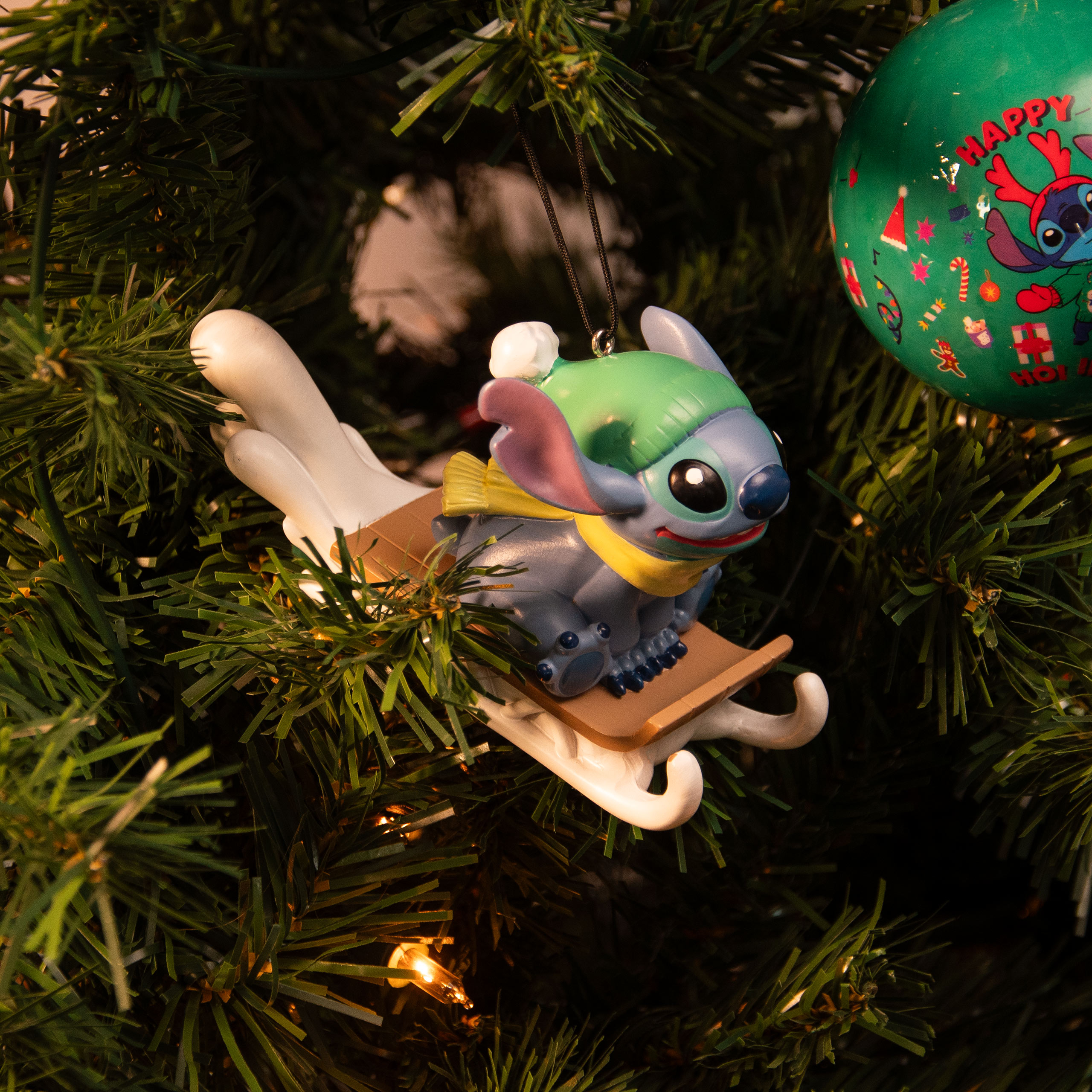 Stitch con slitta Ornamento per albero di Natale - Lilo & Stitch