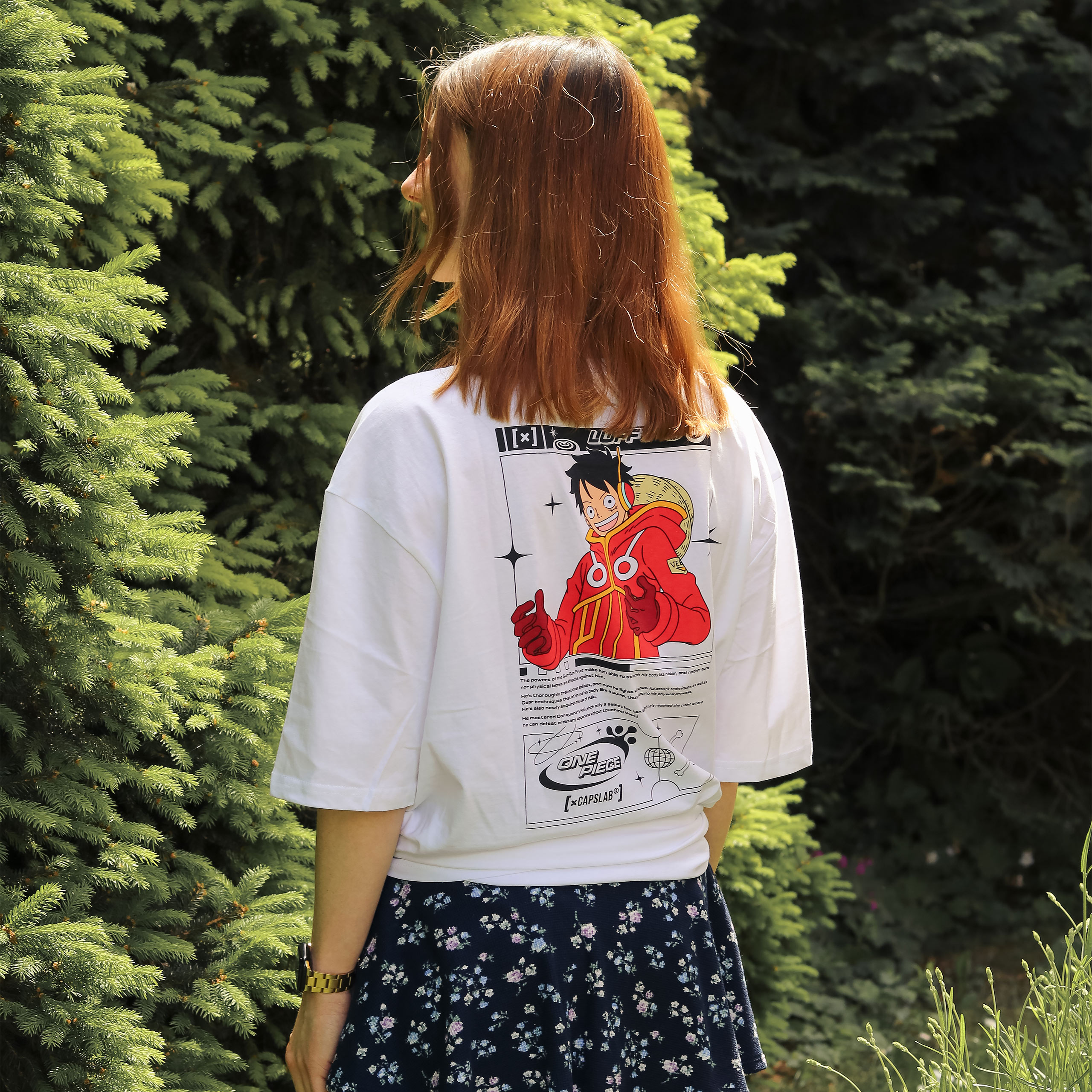 One Piece - Luffy Capslab Oversize T-Shirt white